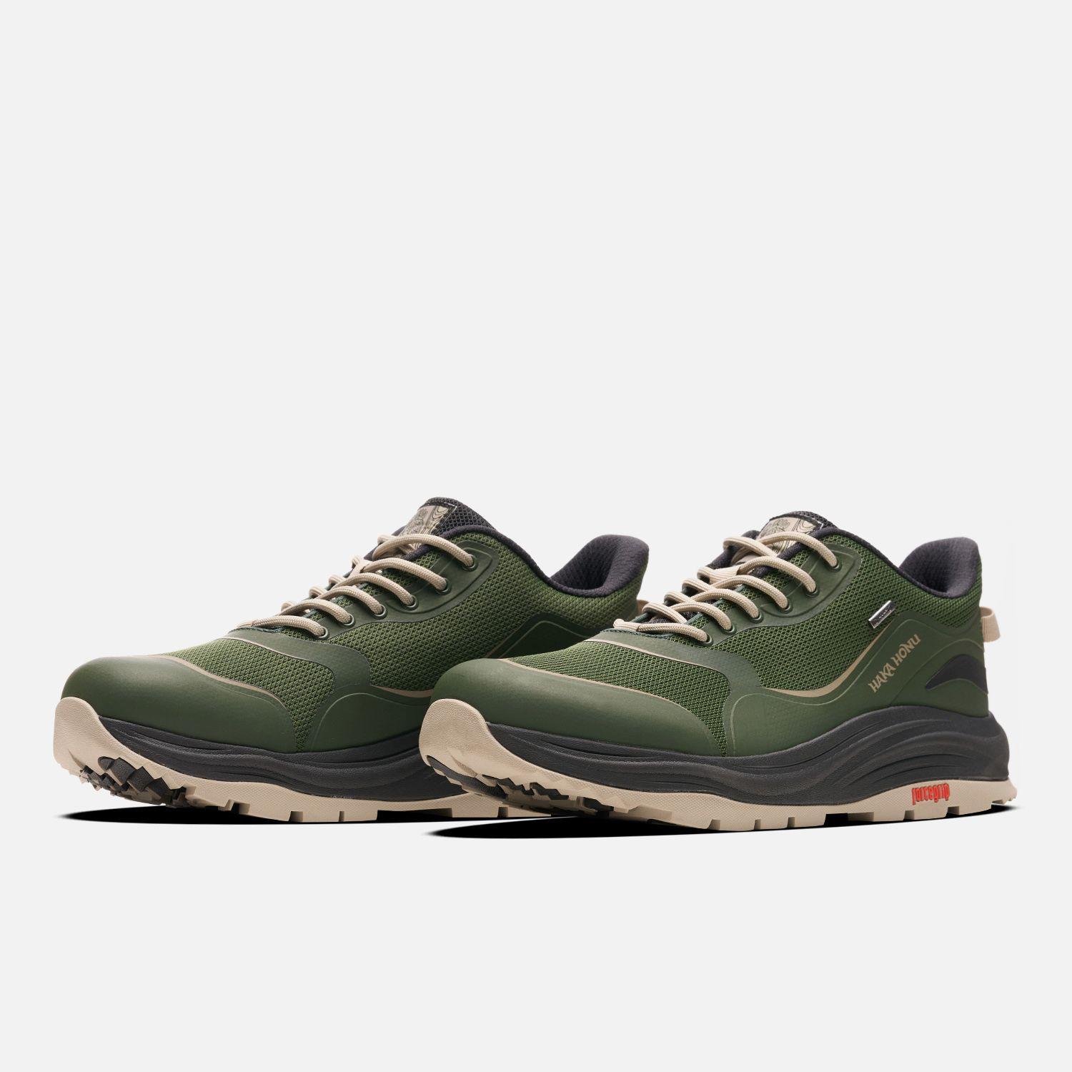 Zapato Hombre Nomade Baja Verde Militar Haka Honu-3