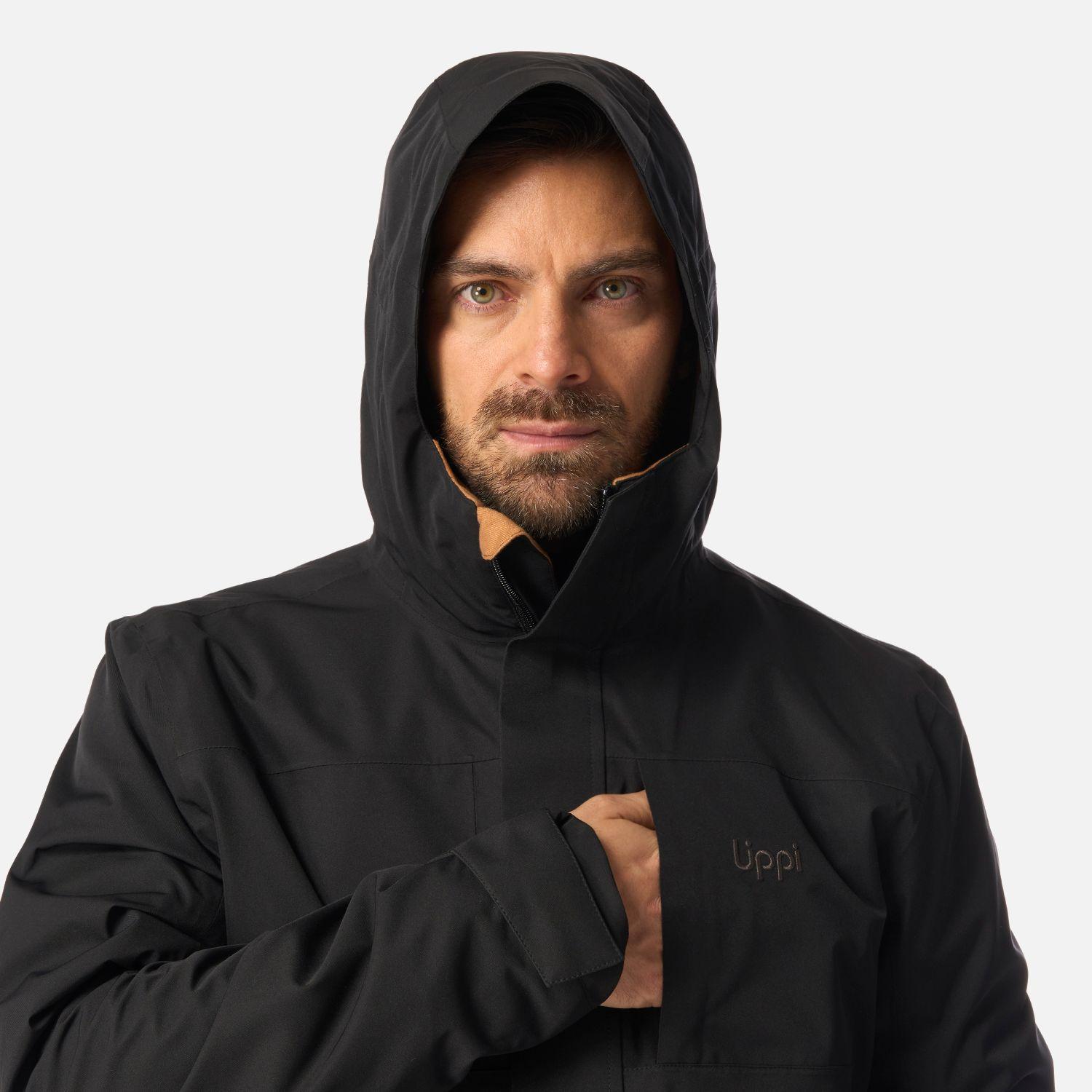 Chaqueta Hombre Tres Cruces Fusion-3 Hoody Jacket Negro Lippi I24-7