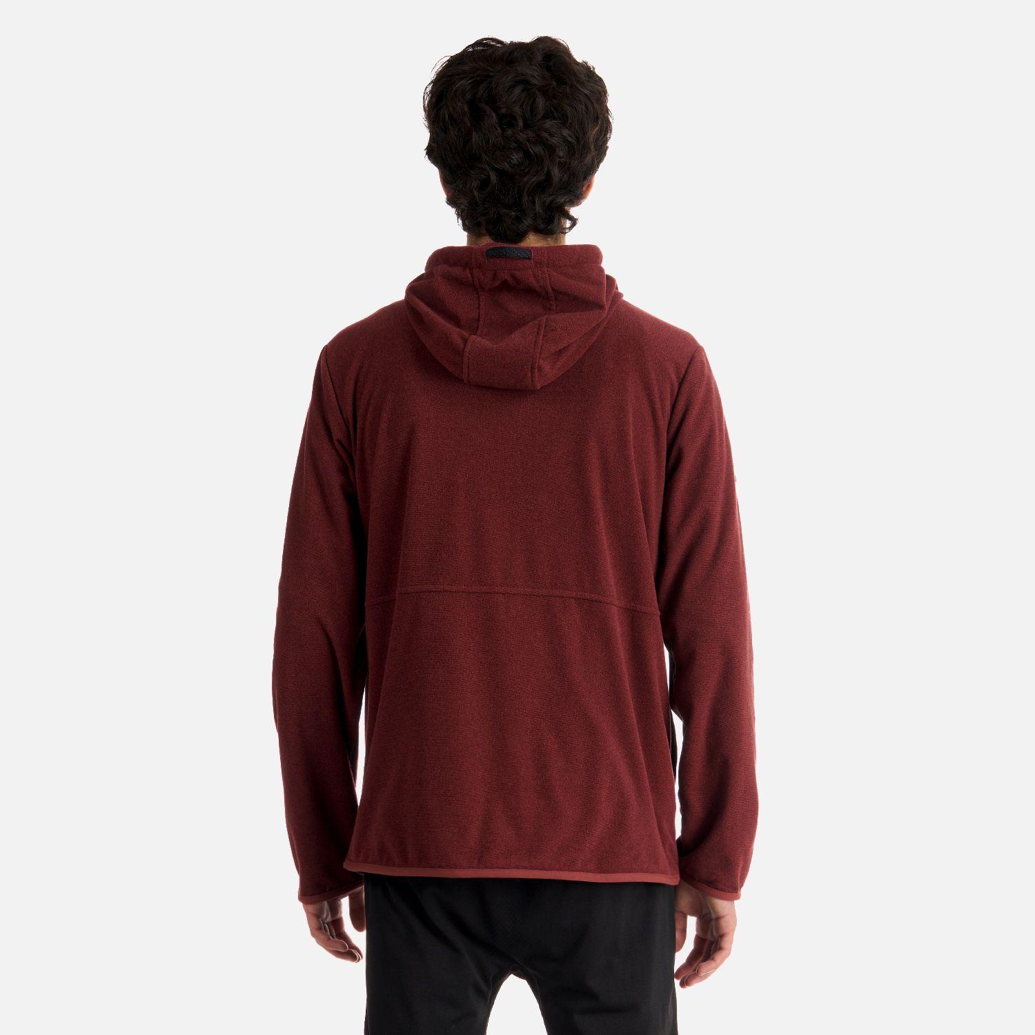 Poleron Teen Boy Stripes Nano-F Full Zip Hoody Burdeo Lippi-4