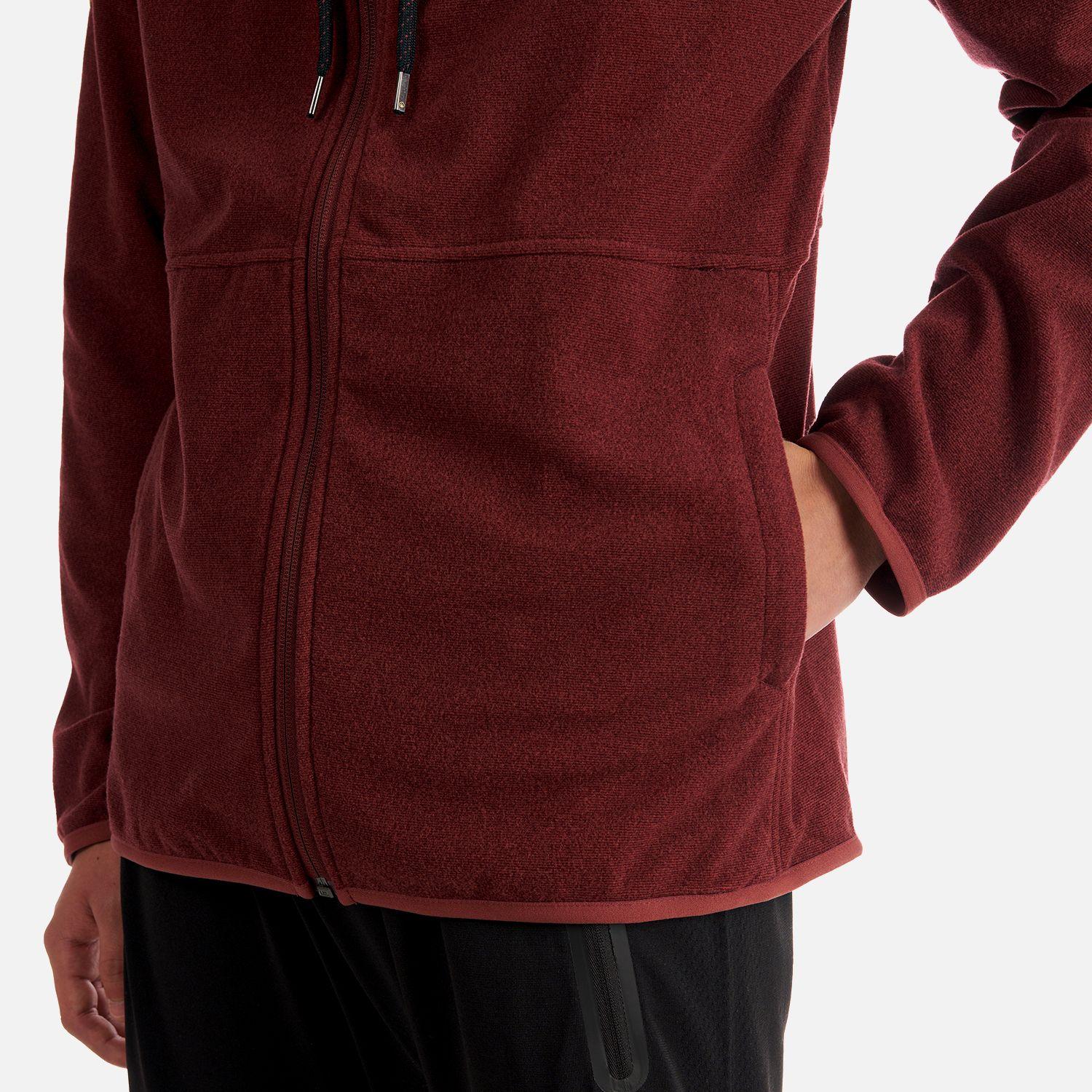 Poleron Teen Boy Stripes Nano-F Full Zip Hoody Burdeo Lippi-6