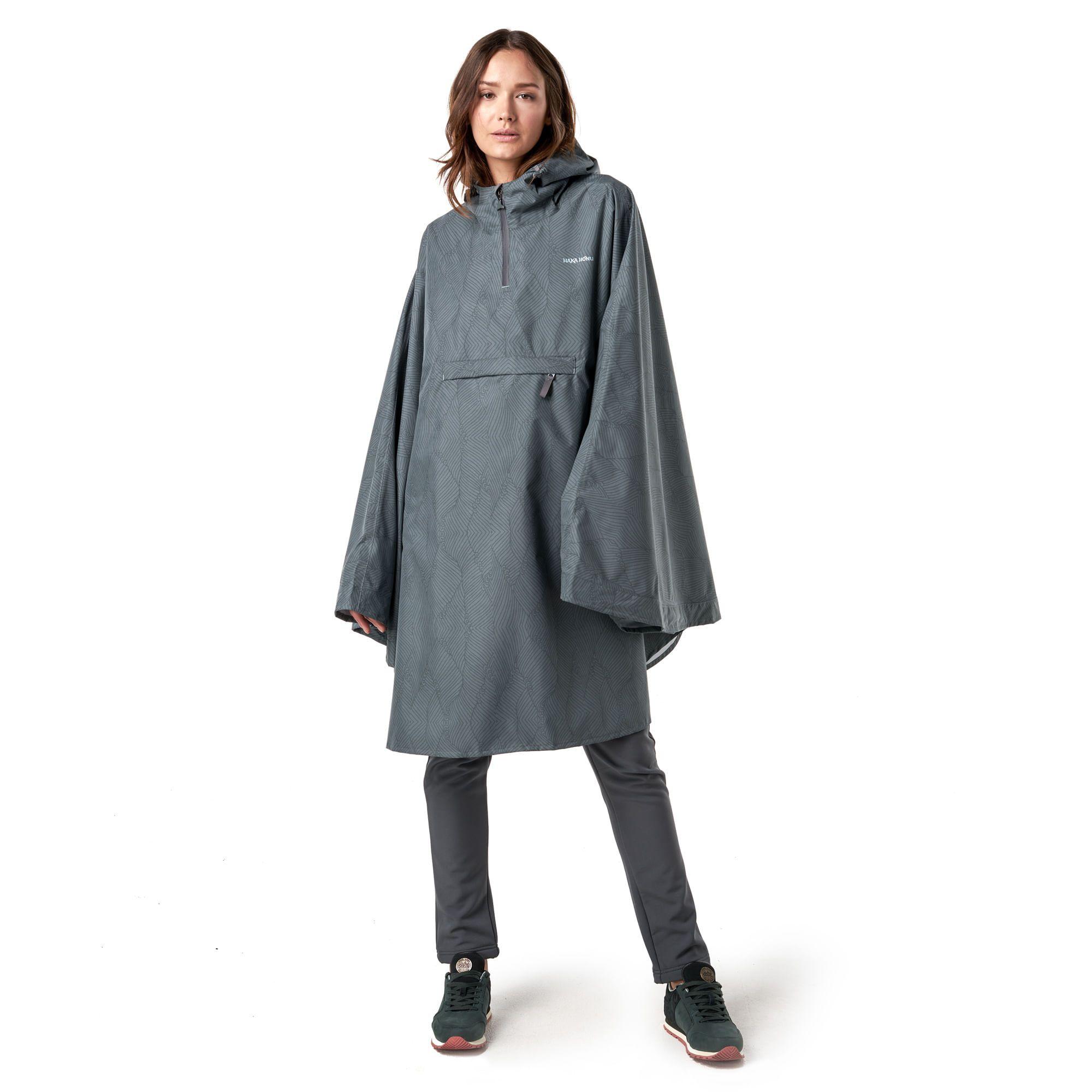 Poncho Unisex Capuchina Verde Haka Honu-5