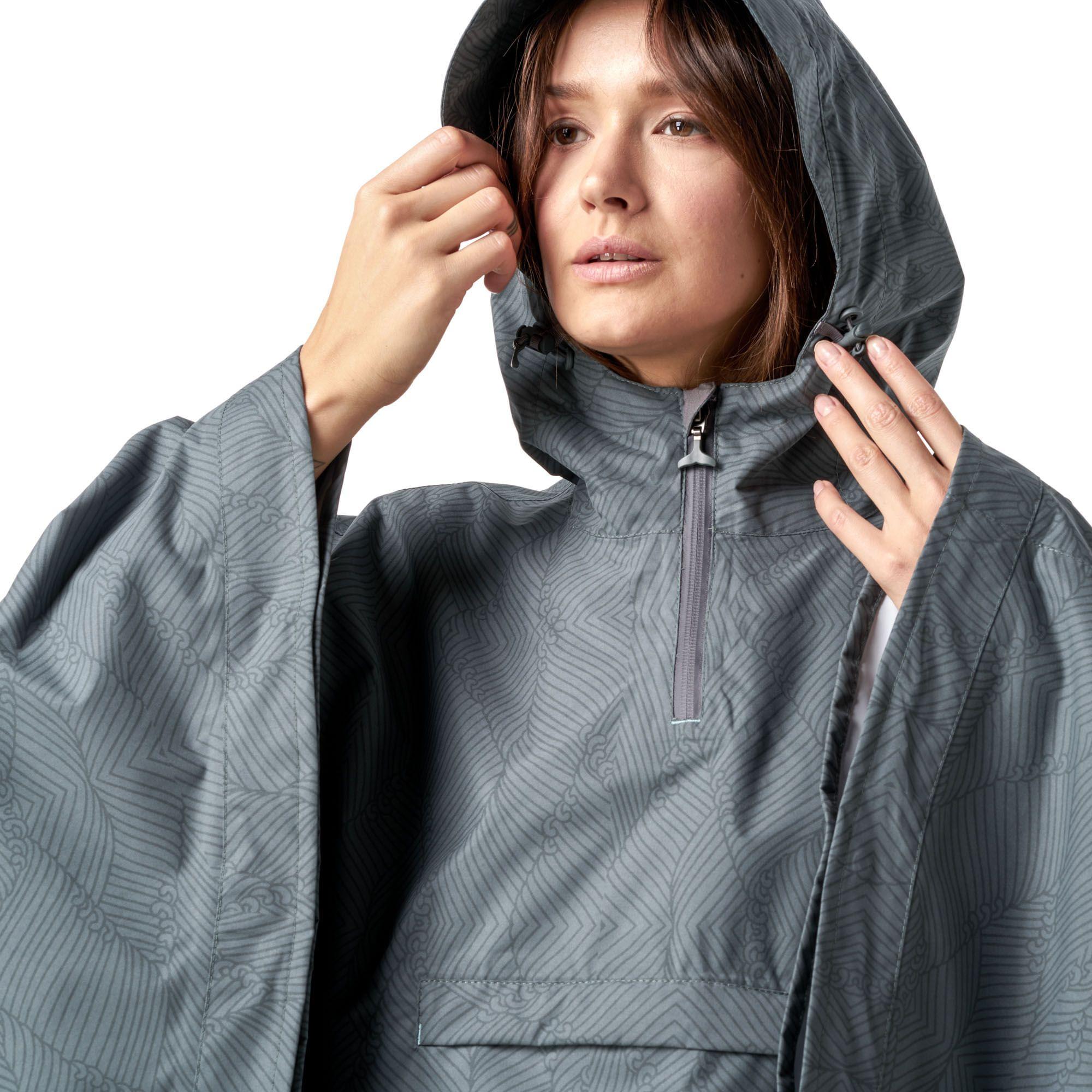 Poncho Unisex Capuchina Verde Haka Honu-7