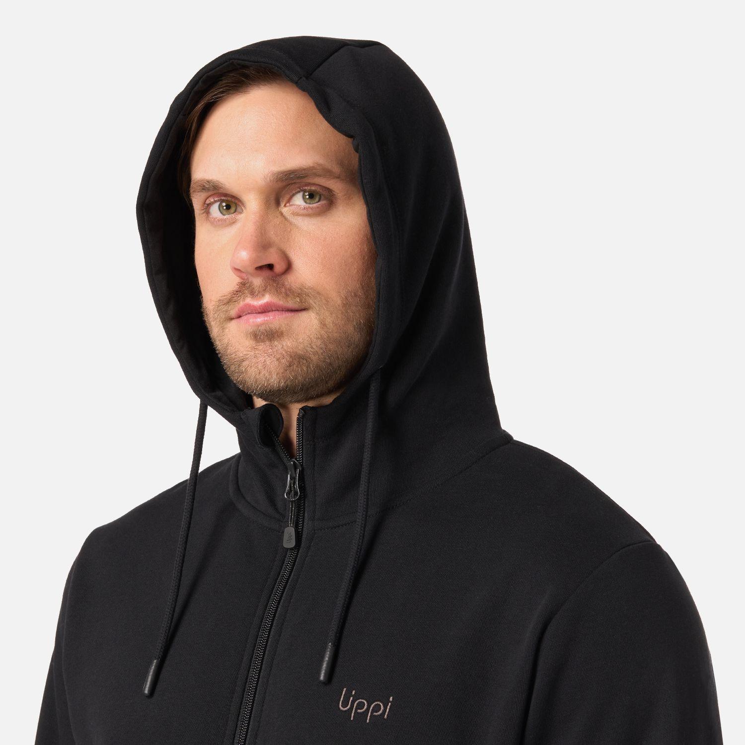 Polerón Hombre Ulmo Light Full Zip Hoody Sweatshirt Negro Lippi V26-3