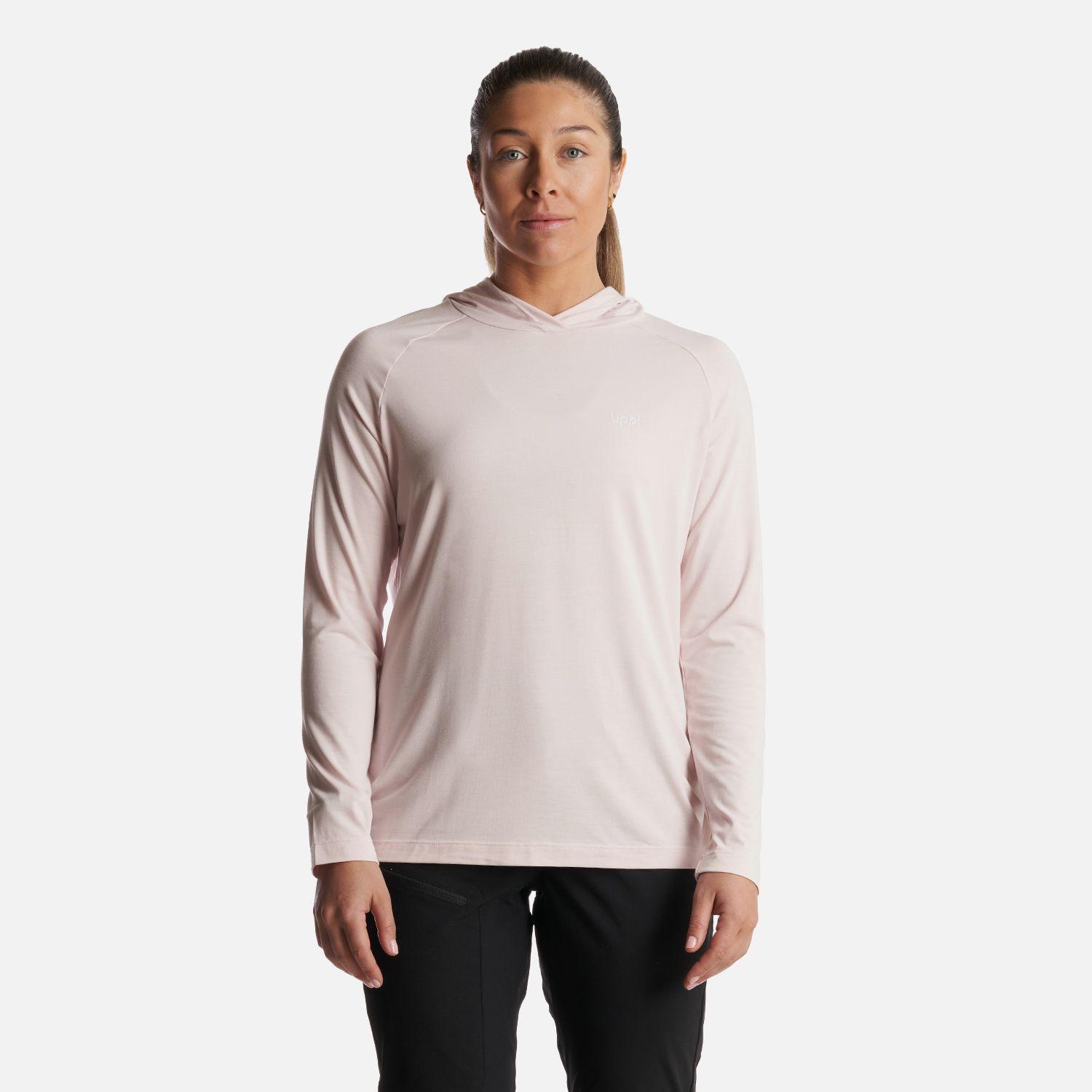 Polera Mujer  Sun Action Q-Dry Hoody T-Shirt Rosa Claro Lippi-1
