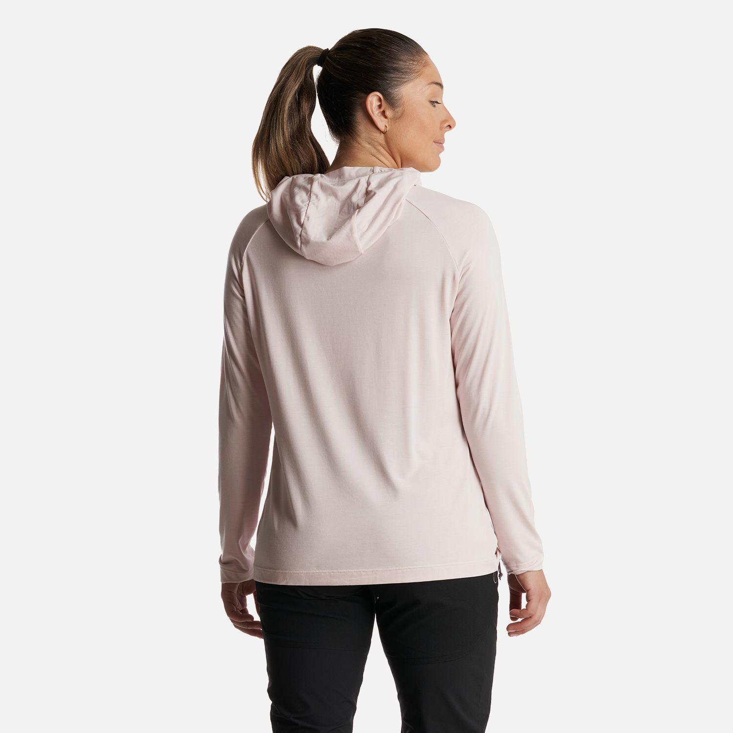 Polera Mujer  Sun Action Q-Dry Hoody T-Shirt Rosa Claro Lippi-3
