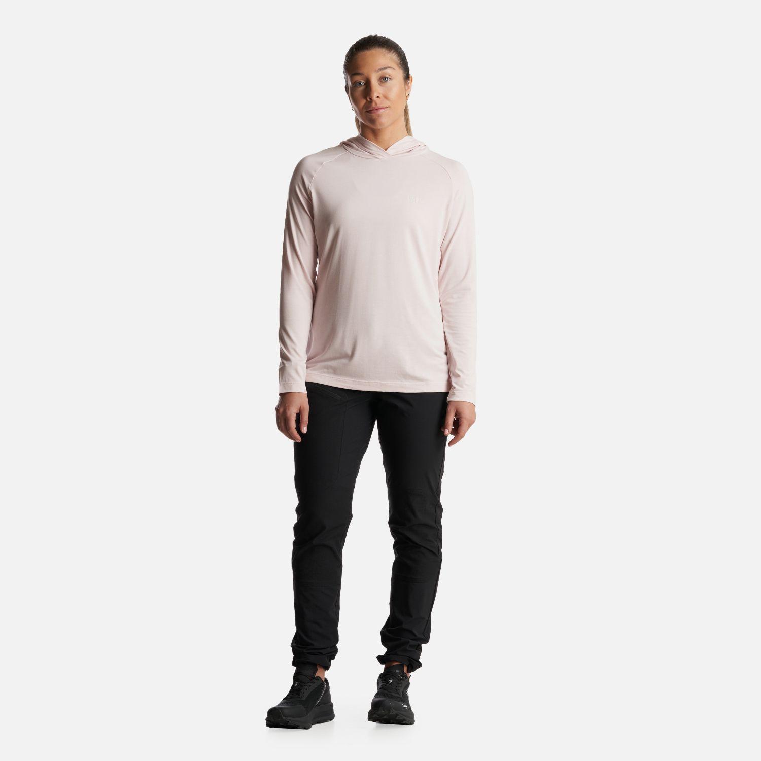 Polera Mujer  Sun Action Q-Dry Hoody T-Shirt Rosa Claro Lippi-5
