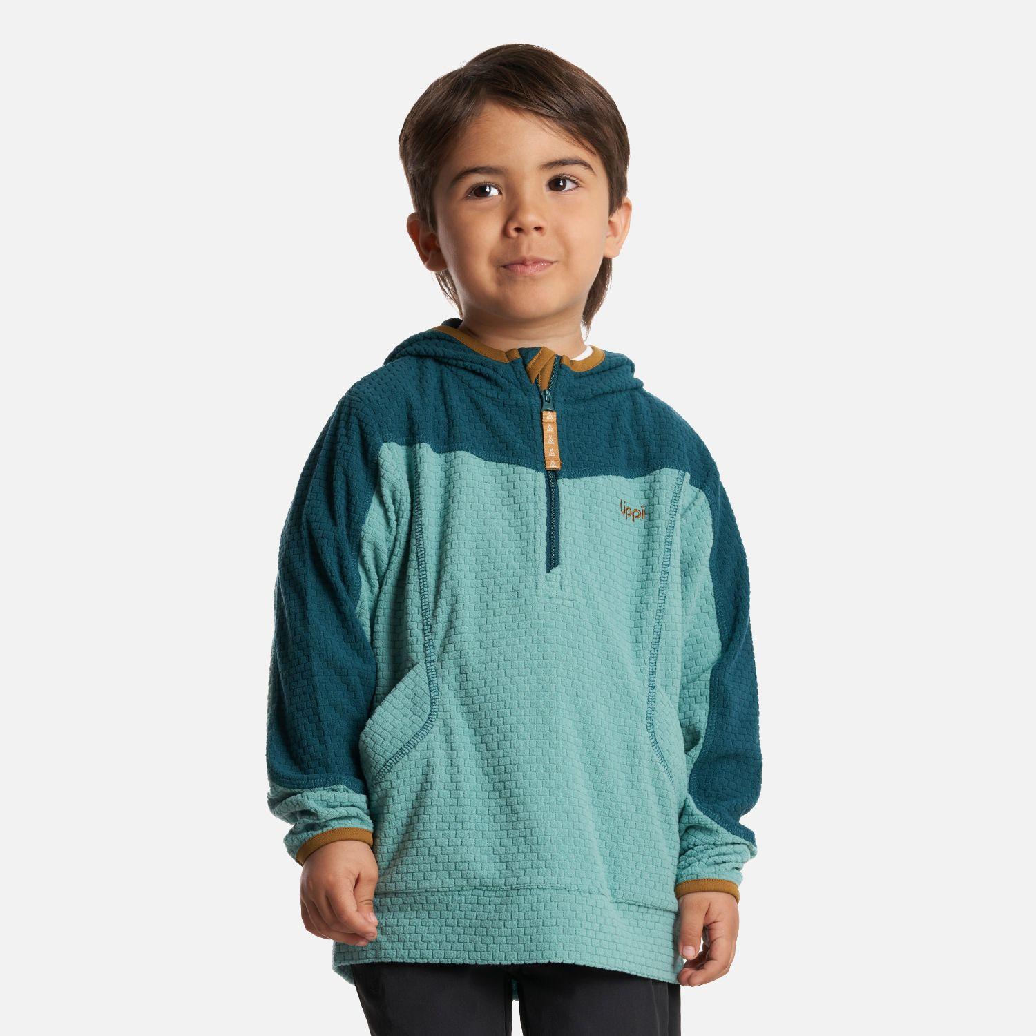 Poleron Niño Saltamontes Nano-F 1/4 Zip Hoody Turquesa Lippi-1