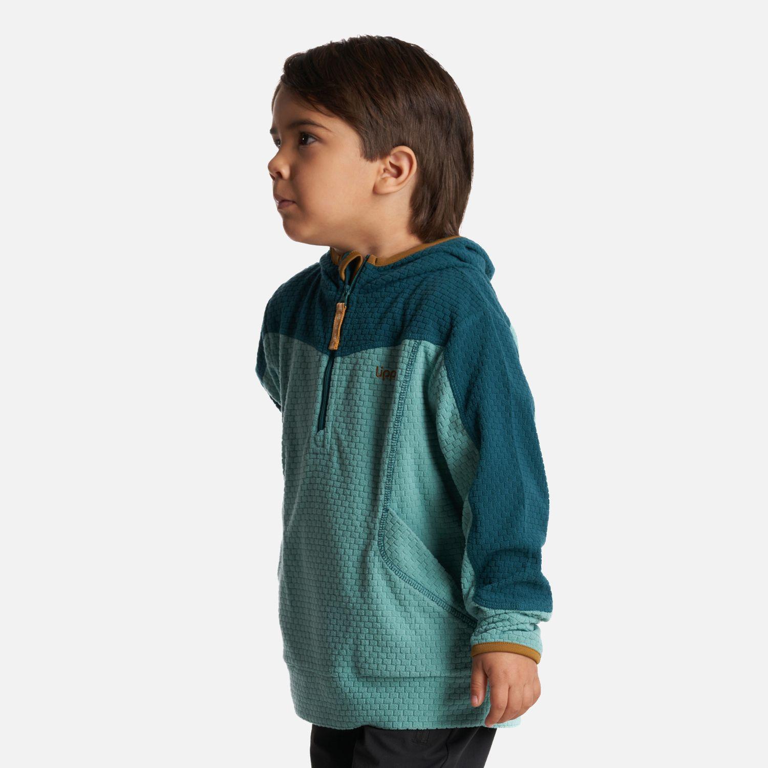 Poleron Niño Saltamontes Nano-F 1/4 Zip Hoody Turquesa Lippi-2