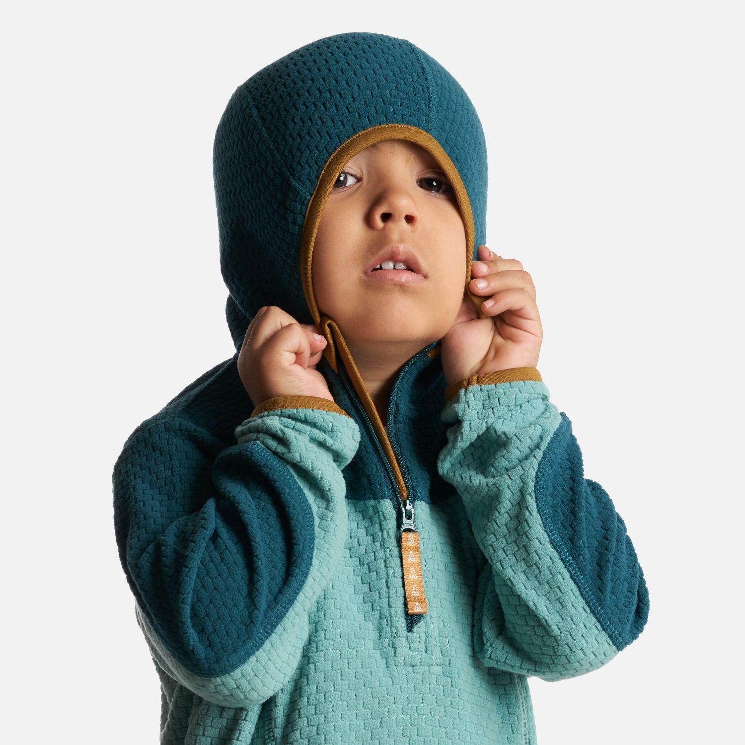 Poleron Niño Saltamontes Nano-F 1/4 Zip Hoody Turquesa Lippi-4