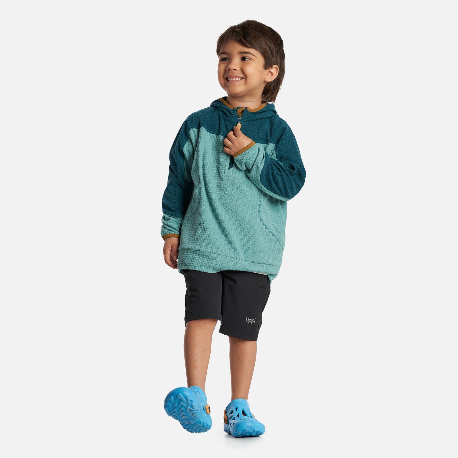 Poleron Niño Saltamontes Nano-F 1/4 Zip Hoody Turquesa Lippi-6
