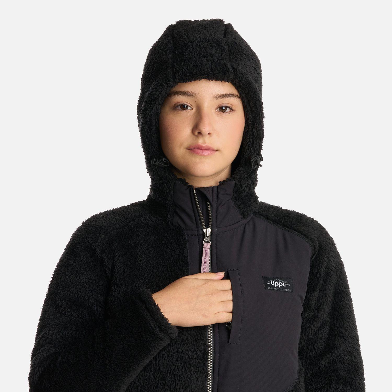 Polar Teen Girl Bear Shaggy-Pro Hoody Negro Lippi I25-3