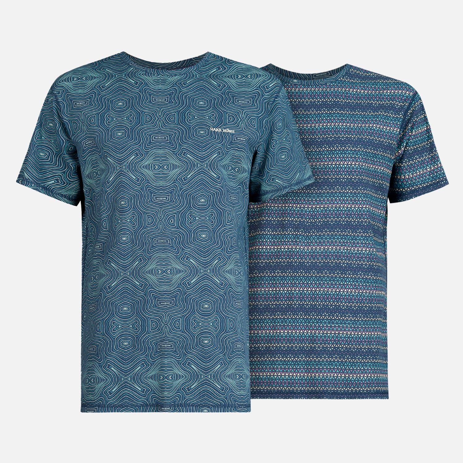 Polera Hombre Bi-curioso Print Azul Haka Honu-0