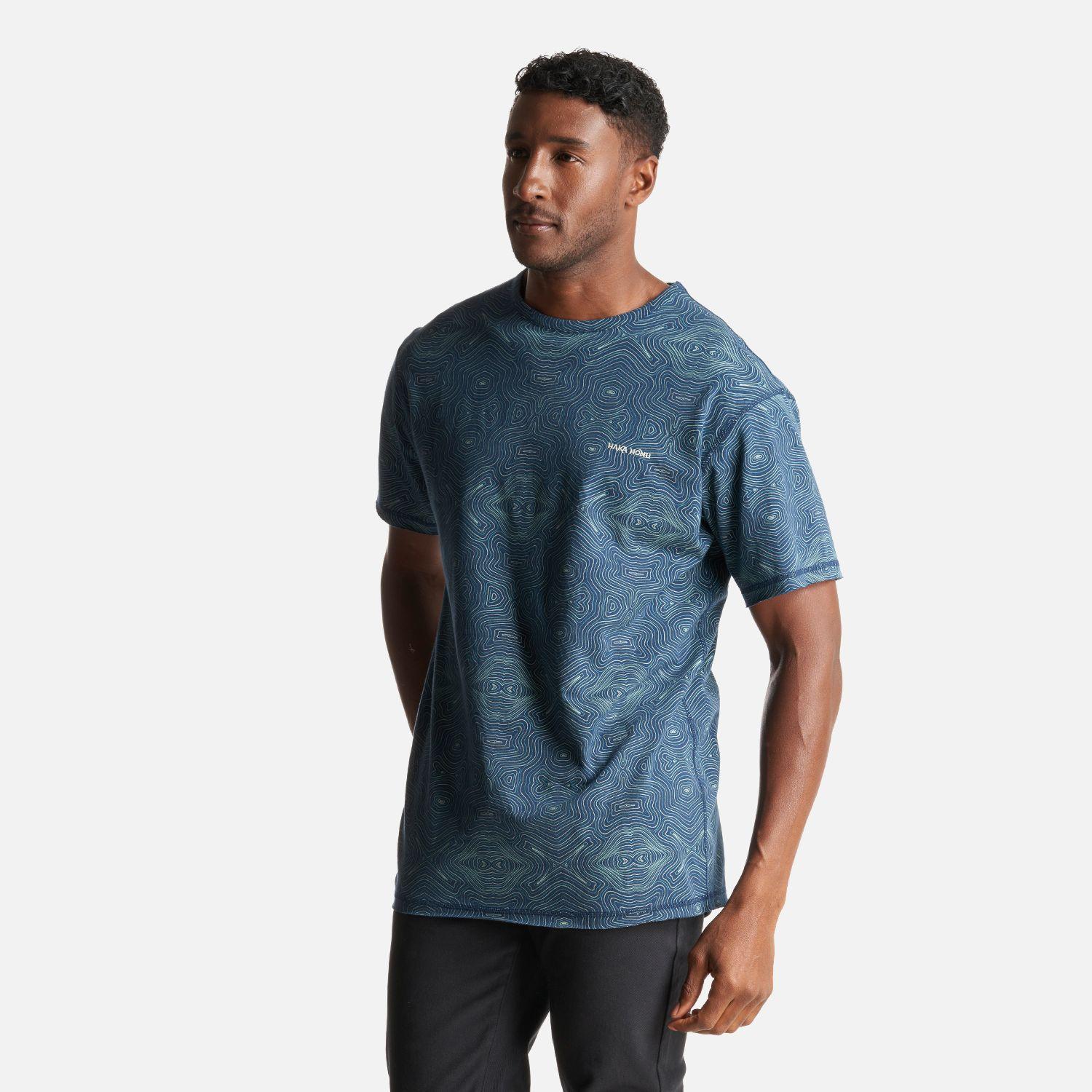 Polera Hombre Bi-curioso Print Azul Haka Honu-2