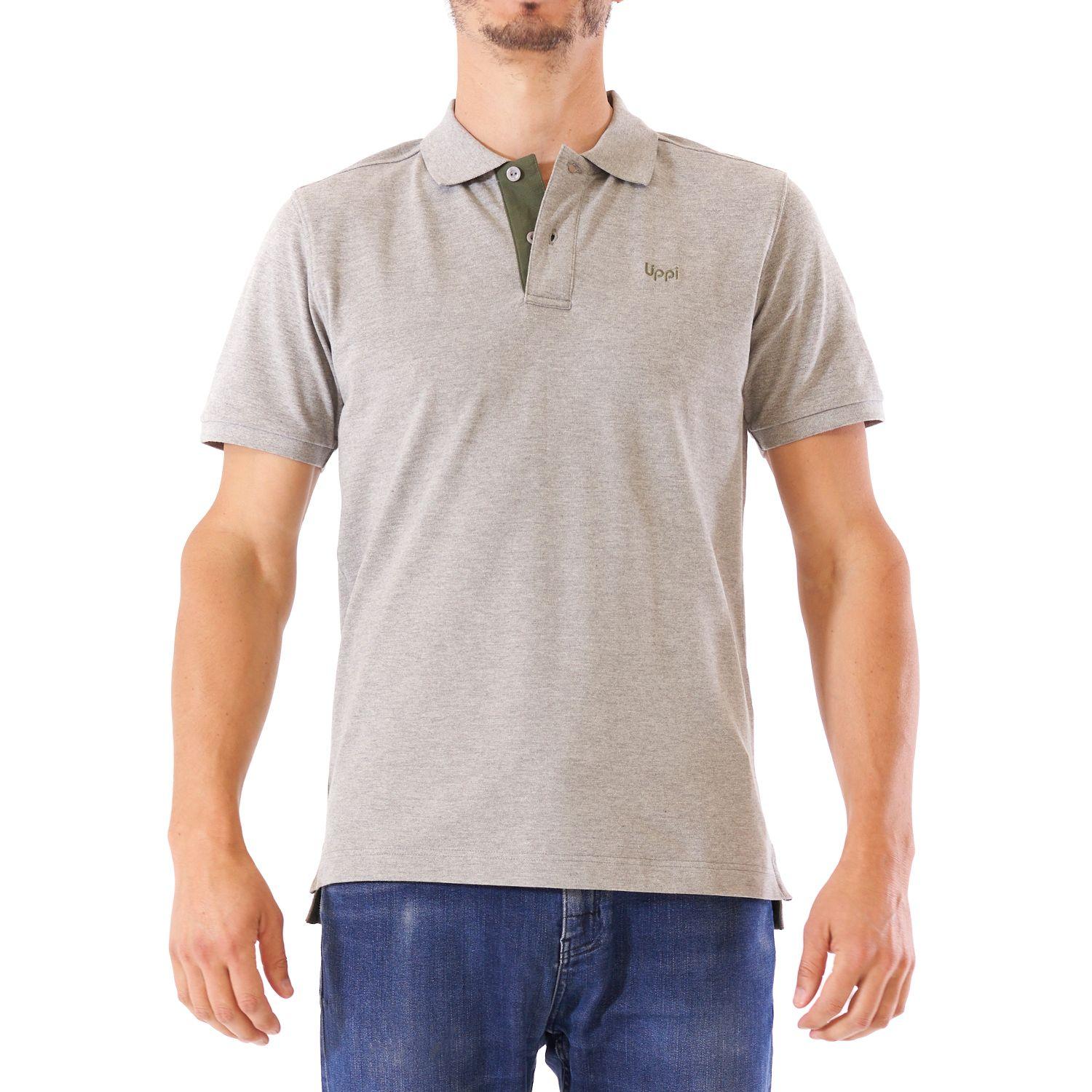 Polera Hombre First Class Elastic Polo Melange Gris Lippi V21-1