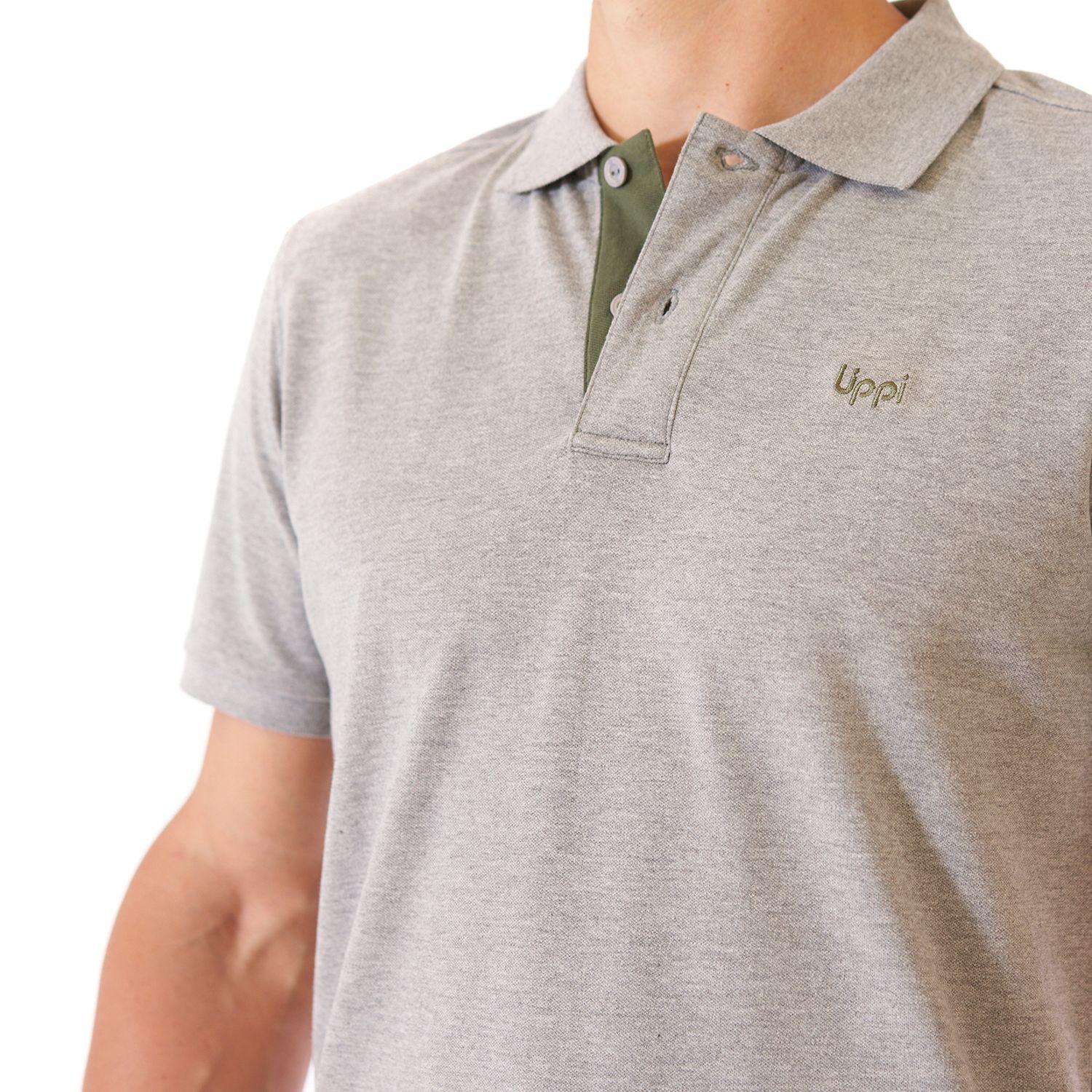 Polera Hombre First Class Elastic Polo Melange Gris Lippi V21-4