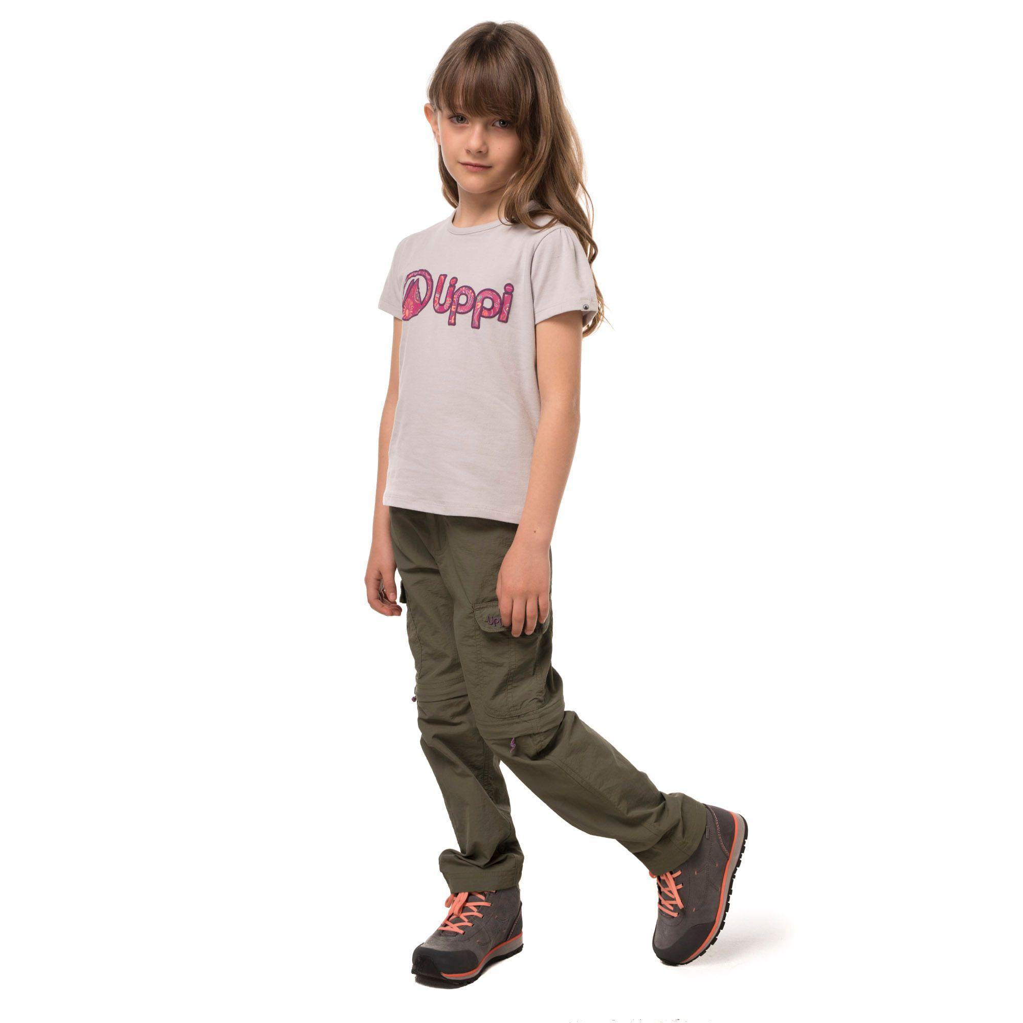 Polera Niña Logo Lippi UV-Stop T-Shirt Gris Claro Lippi-1