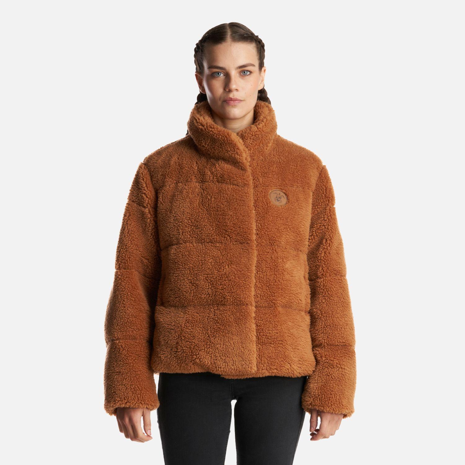 Chaqueta Mujer Aterciopelada Camel Haka Honu-0