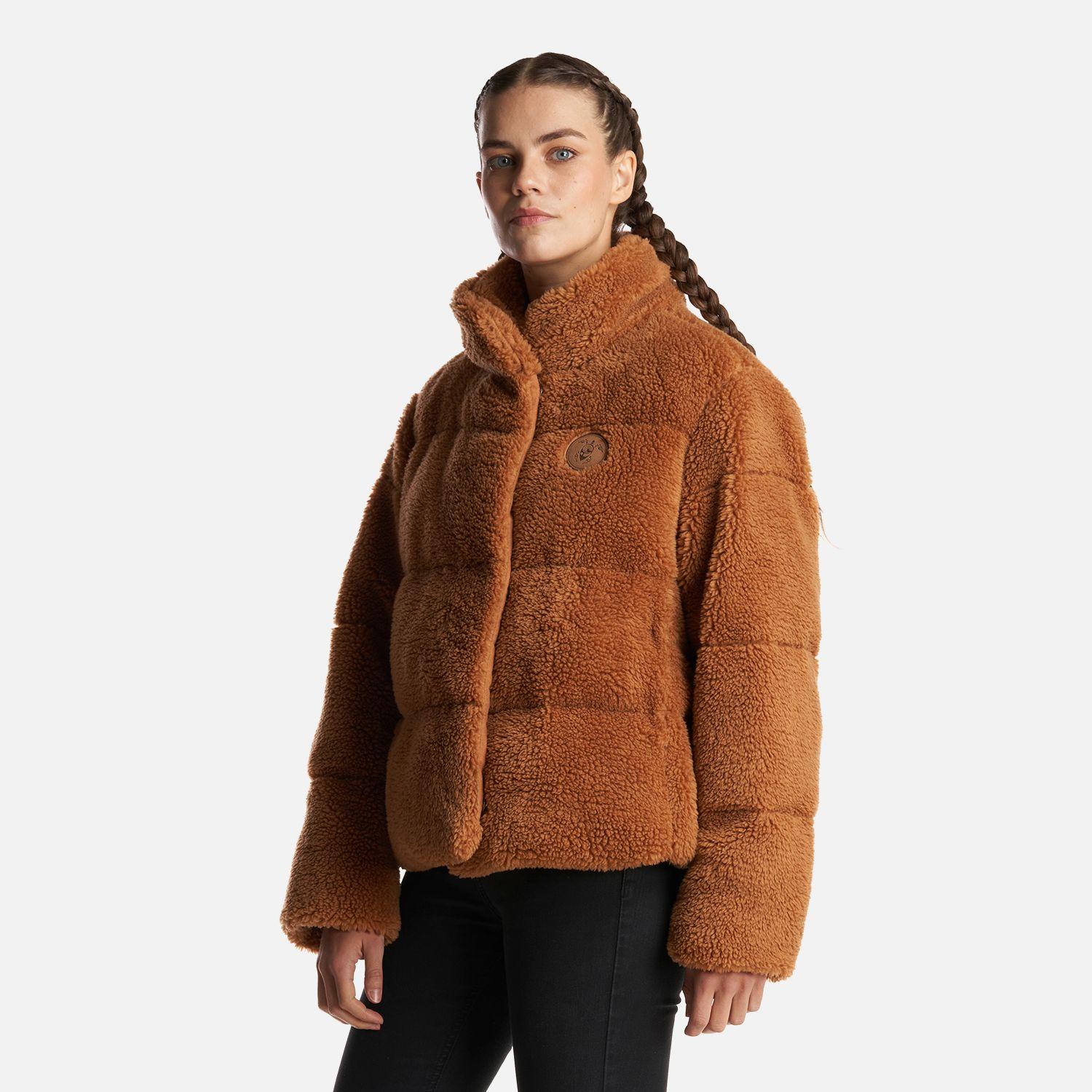 Chaqueta Mujer Aterciopelada Camel Haka Honu-1
