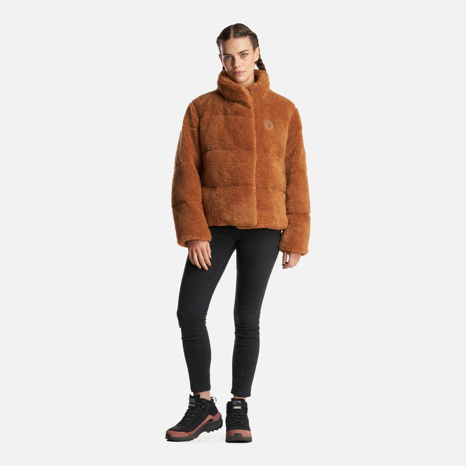 Chaqueta Mujer Aterciopelada Camel Haka Honu-5