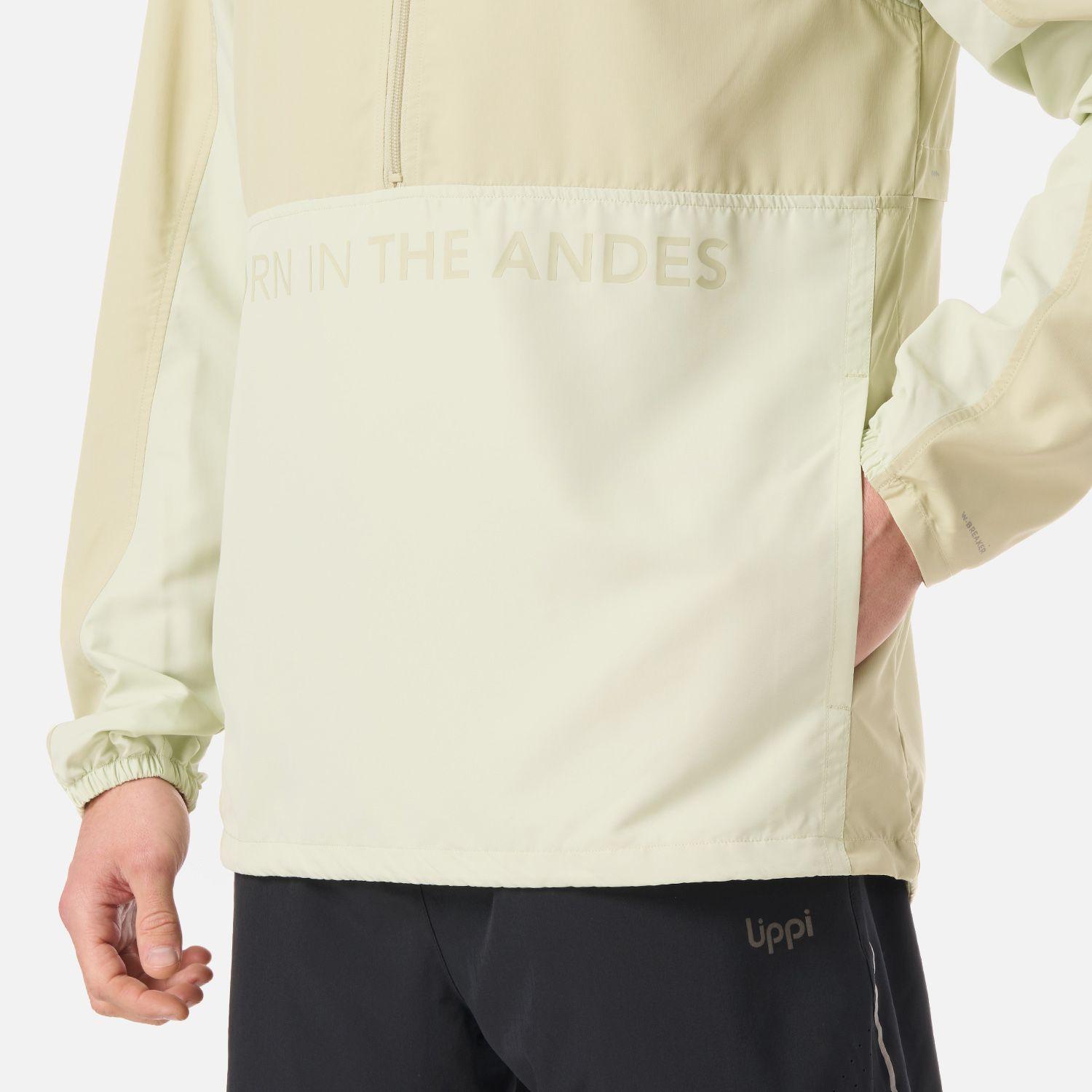 Chaqueta Hombre Nightfall Windbreaker 1/4 Zip Hoody Jacket Verde V26-4