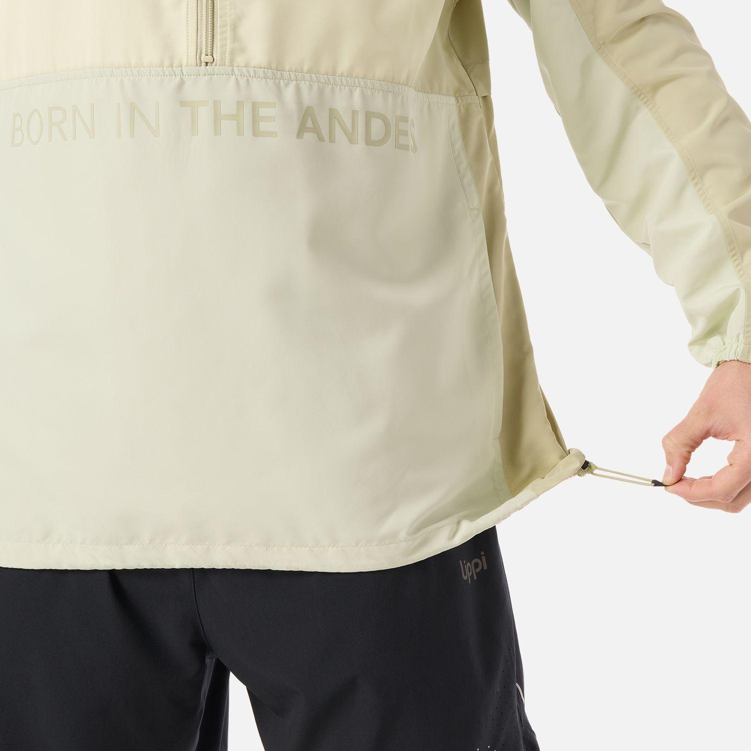 Chaqueta Hombre Nightfall Windbreaker 1/4 Zip Hoody Jacket Verde V26-5