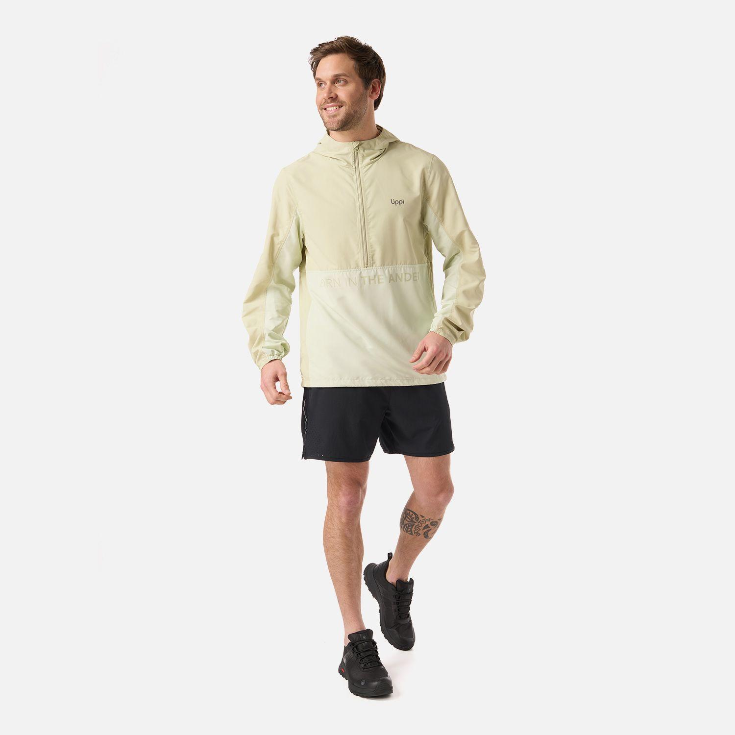 Chaqueta Hombre Nightfall Windbreaker 1/4 Zip Hoody Jacket Verde V26-6