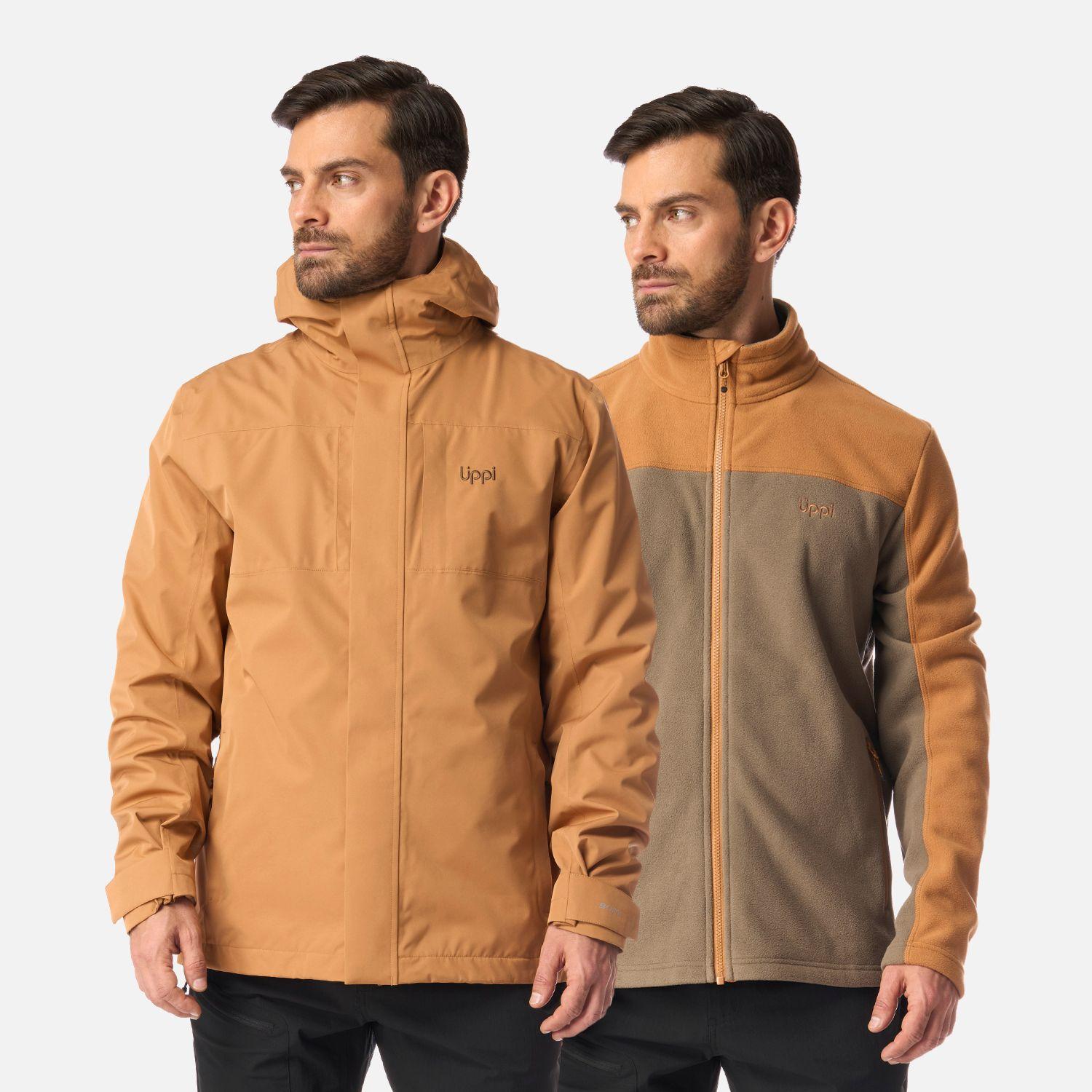 Chaqueta Hombre Tres Cruces Fusion-3 Hoody Jacket Cafe Claro Lippi I26-0
