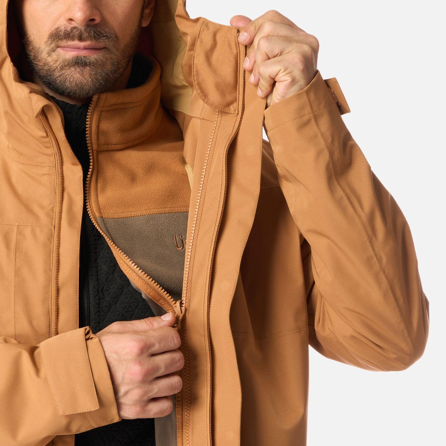 Chaqueta Hombre Tres Cruces Fusion-3 Hoody Jacket Cafe Claro Lippi I26-5