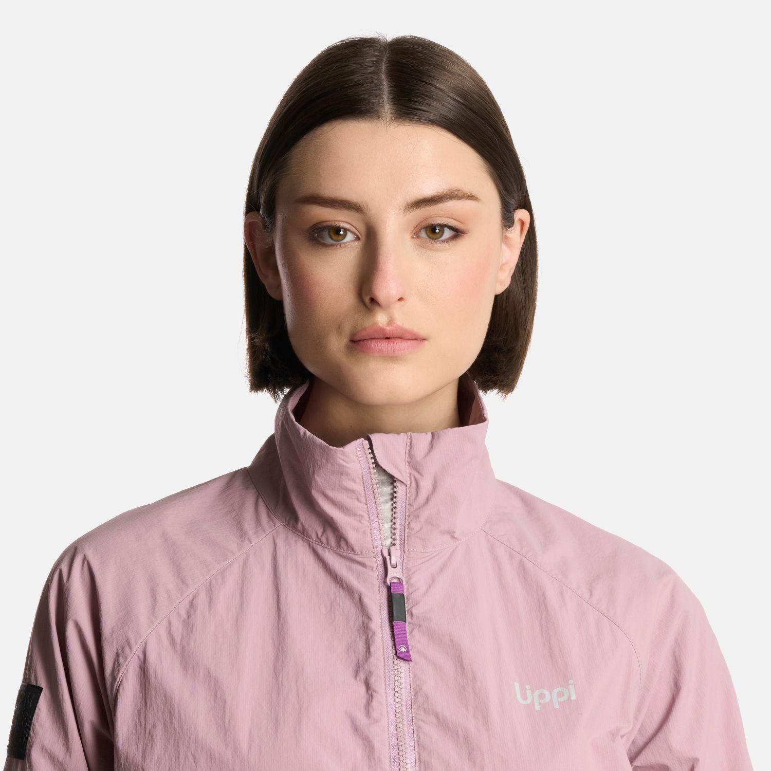 Chaqueta Mujer WindCity WindBreaker 1/4 Zip Lila Lippi-3