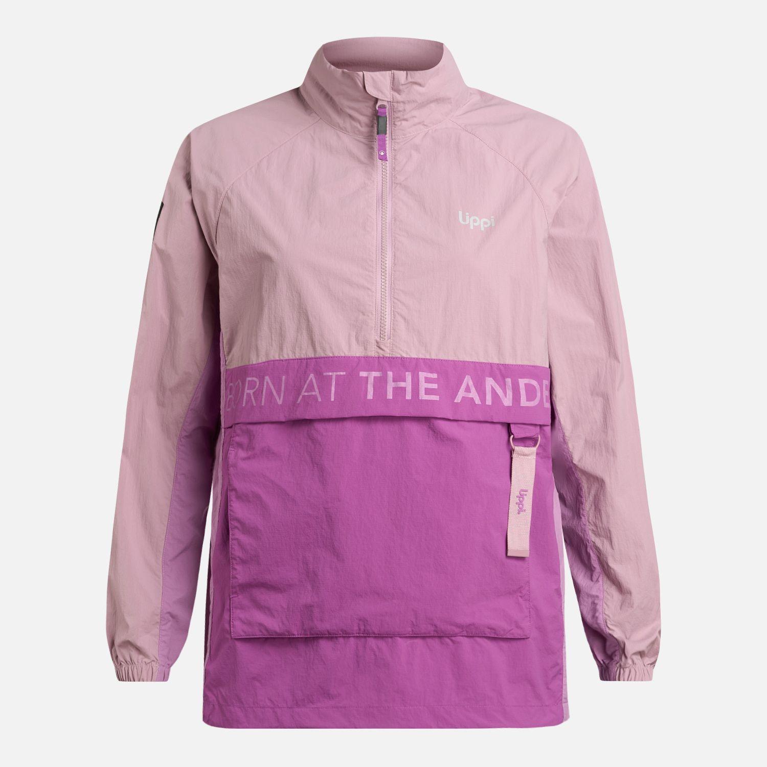 Chaqueta Mujer WindCity WindBreaker 1/4 Zip Lila Lippi-8
