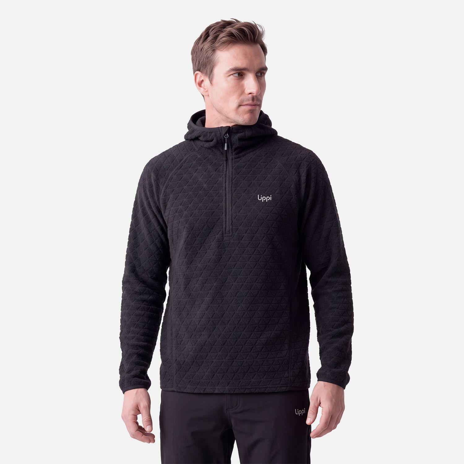 Polerón Hombre Jacaranda Nano-F 1/4 Zip Hoody Negro Lippi V27-0