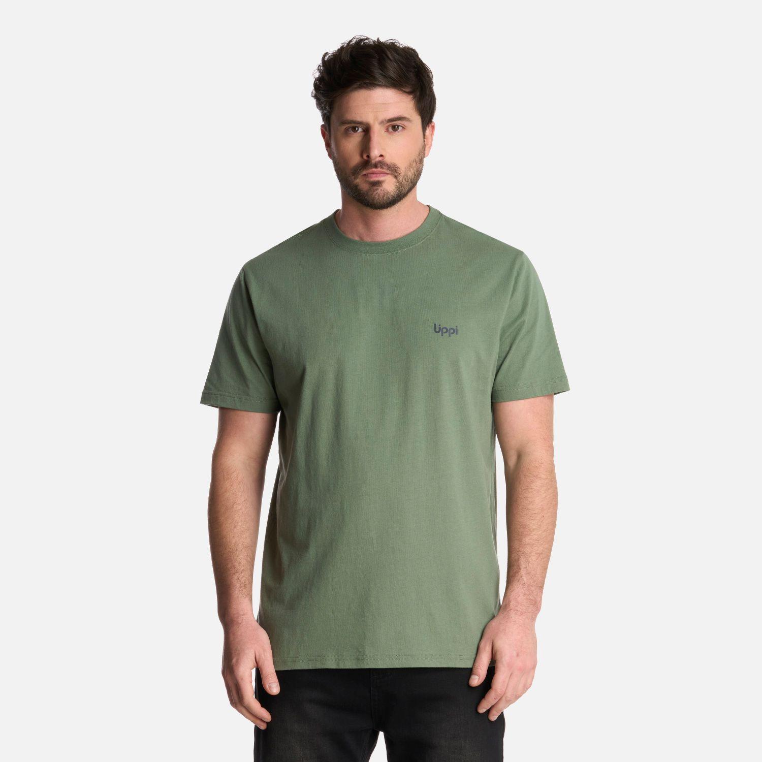 Polera Hombre Up on the Mountain T-Shirt Jade Oscuro Lippi-0