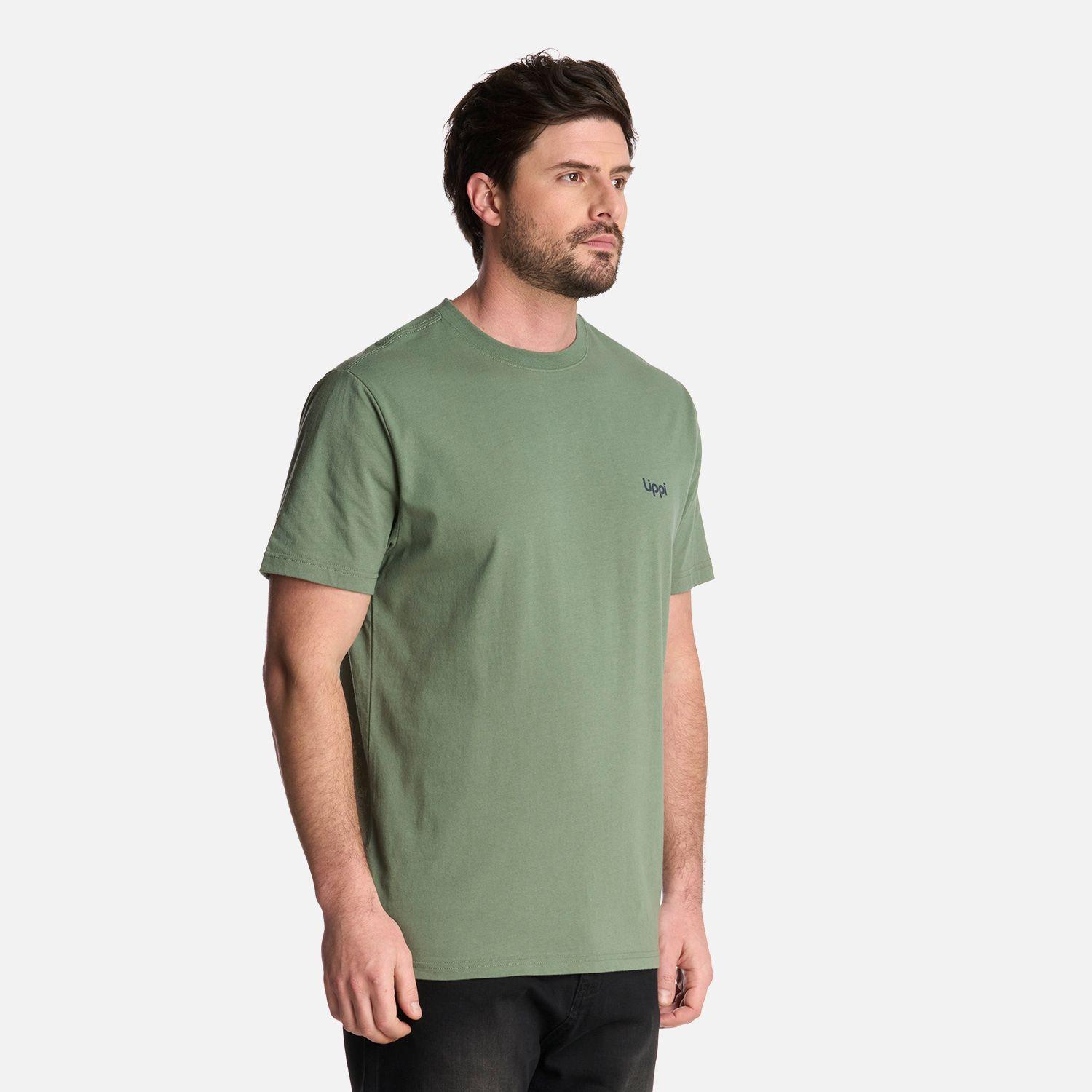 Polera Hombre Up on the Mountain T-Shirt Jade Oscuro Lippi-1