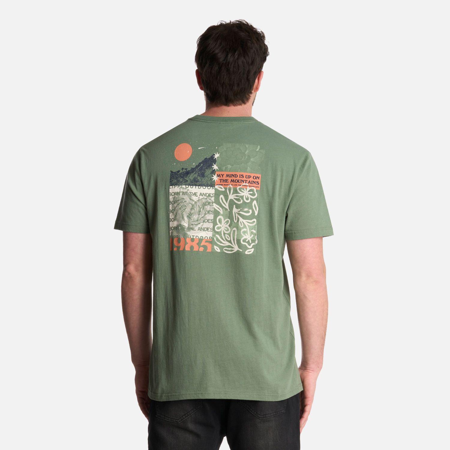 Polera Hombre Up on the Mountain T-Shirt Jade Oscuro Lippi-2