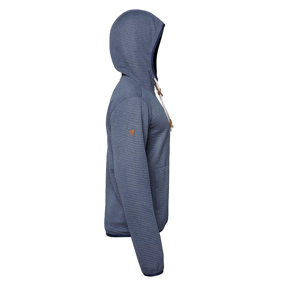 Poleron Hombre Baffle Nano-F 14 Zip Hoody Melange Azul Piedra Lippi-1