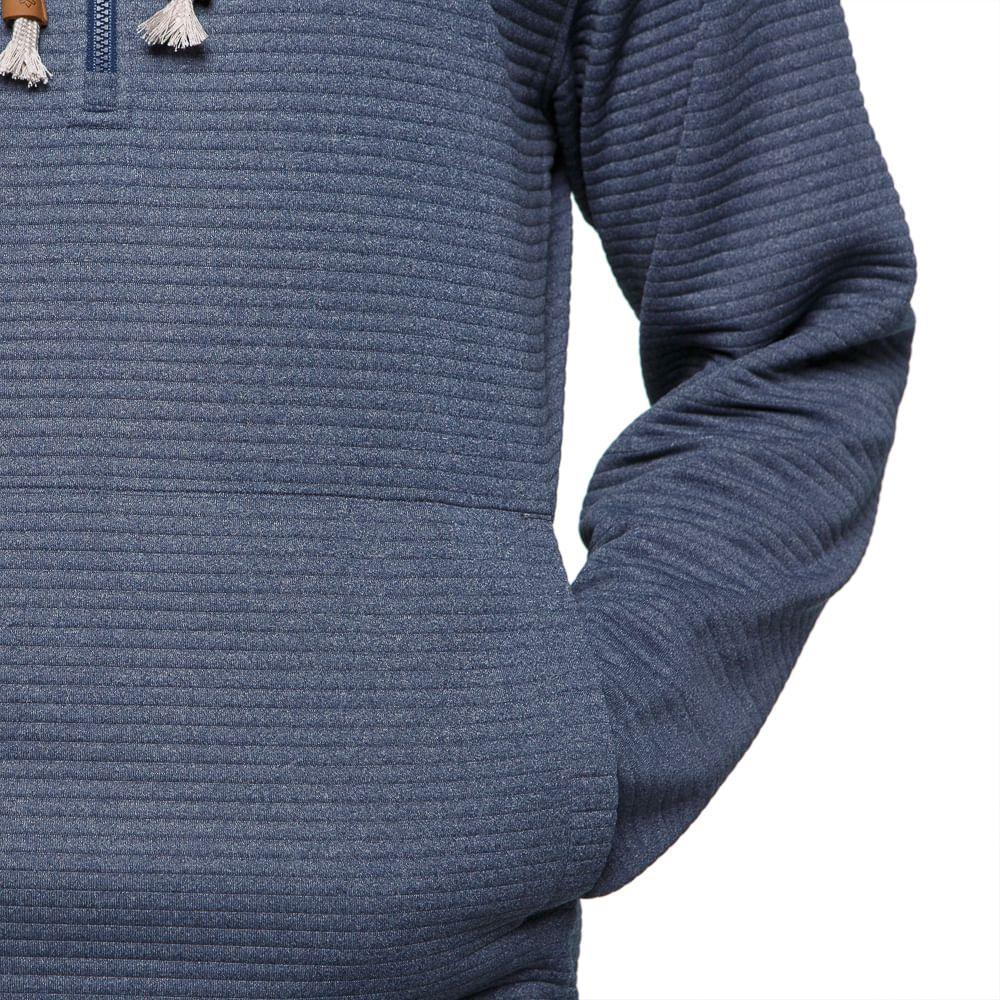 Poleron Hombre Baffle Nano-F 14 Zip Hoody Melange Azul Piedra Lippi-3