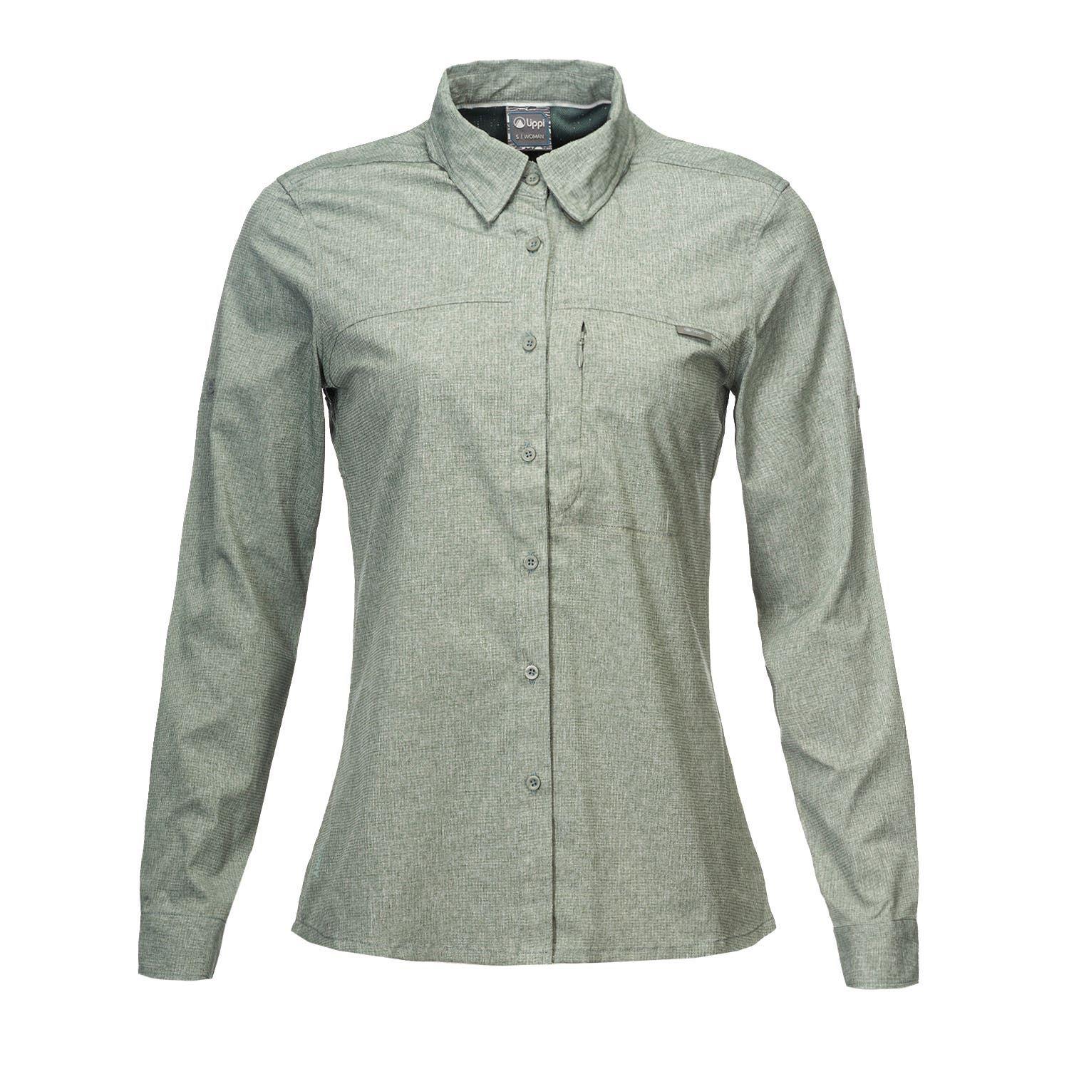 Camisa Mujer Rosselot Long Sleeve Q-Dry Shirt Verde Grisaceo Lippi-0