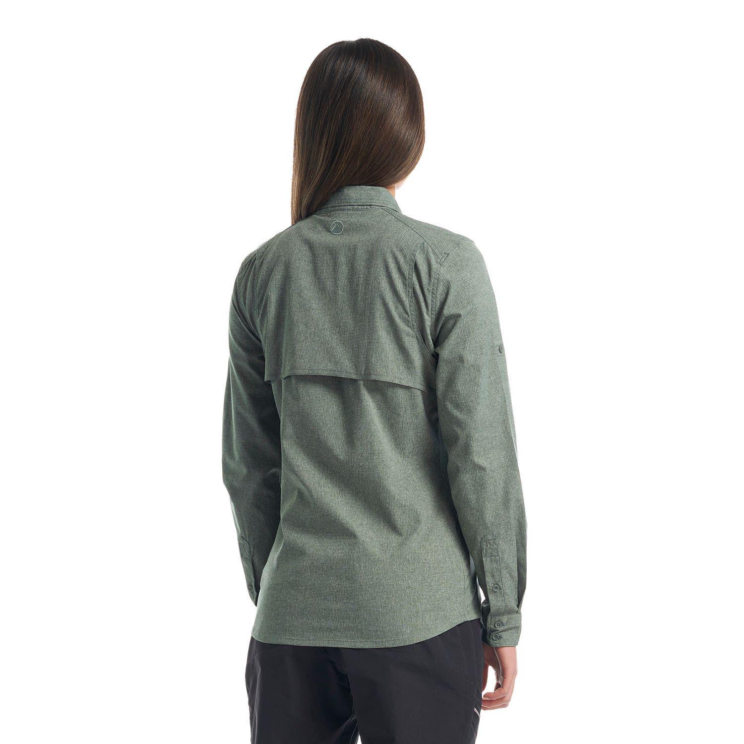 Camisa Mujer Rosselot Long Sleeve Q-Dry Shirt Verde Grisaceo Lippi-4