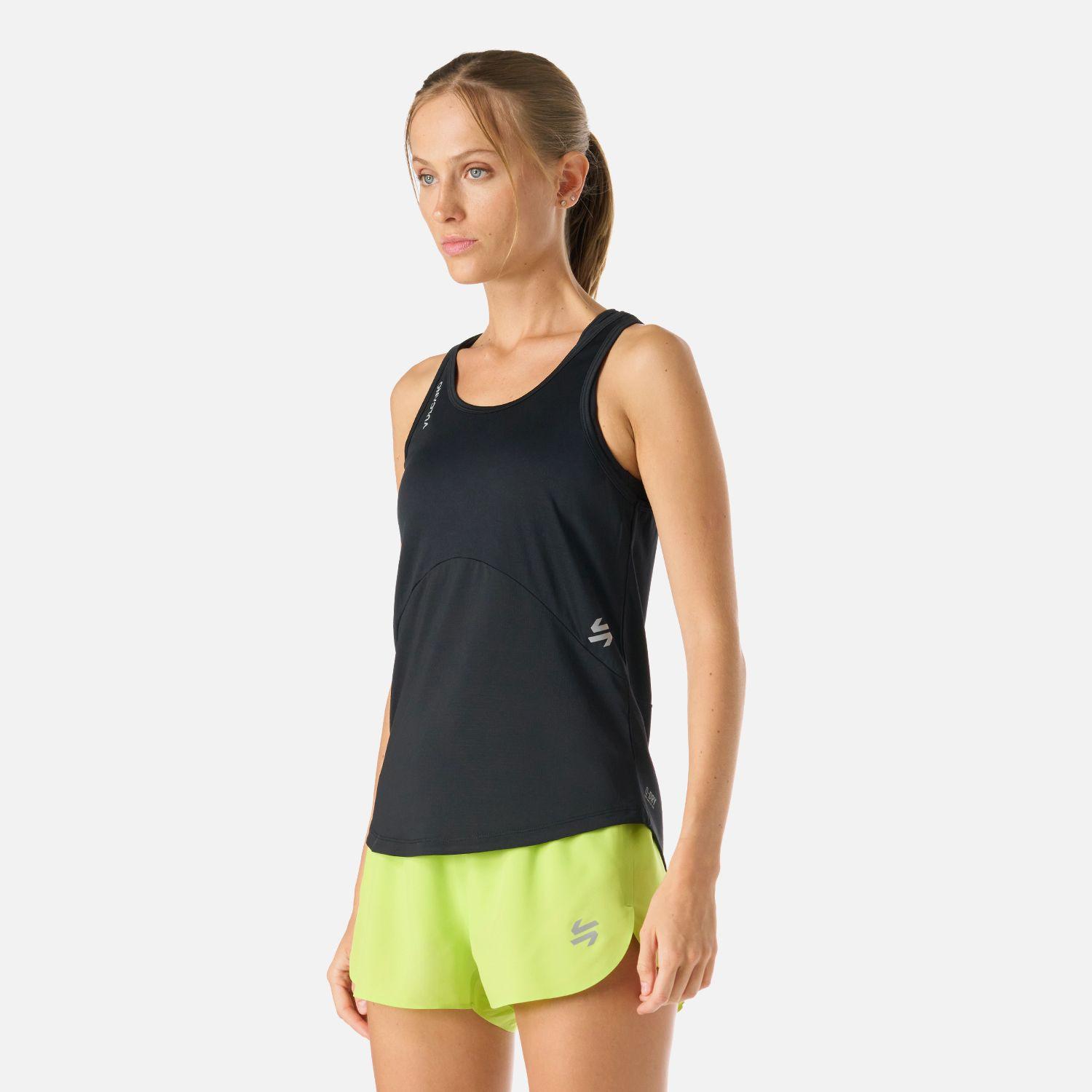Polera Mujer Built To Move Tank Top Negro Vulcano-1