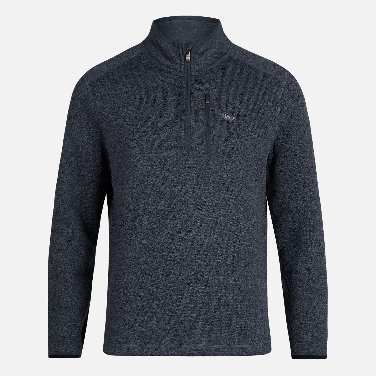 Poleron Hombre Coronado Therm-Pro Pullover Melange Azul Marino Lippi-0
