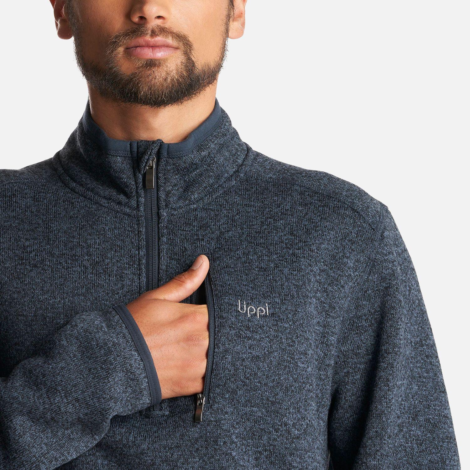 Poleron Hombre Coronado Therm-Pro Pullover Melange Azul Marino Lippi-4