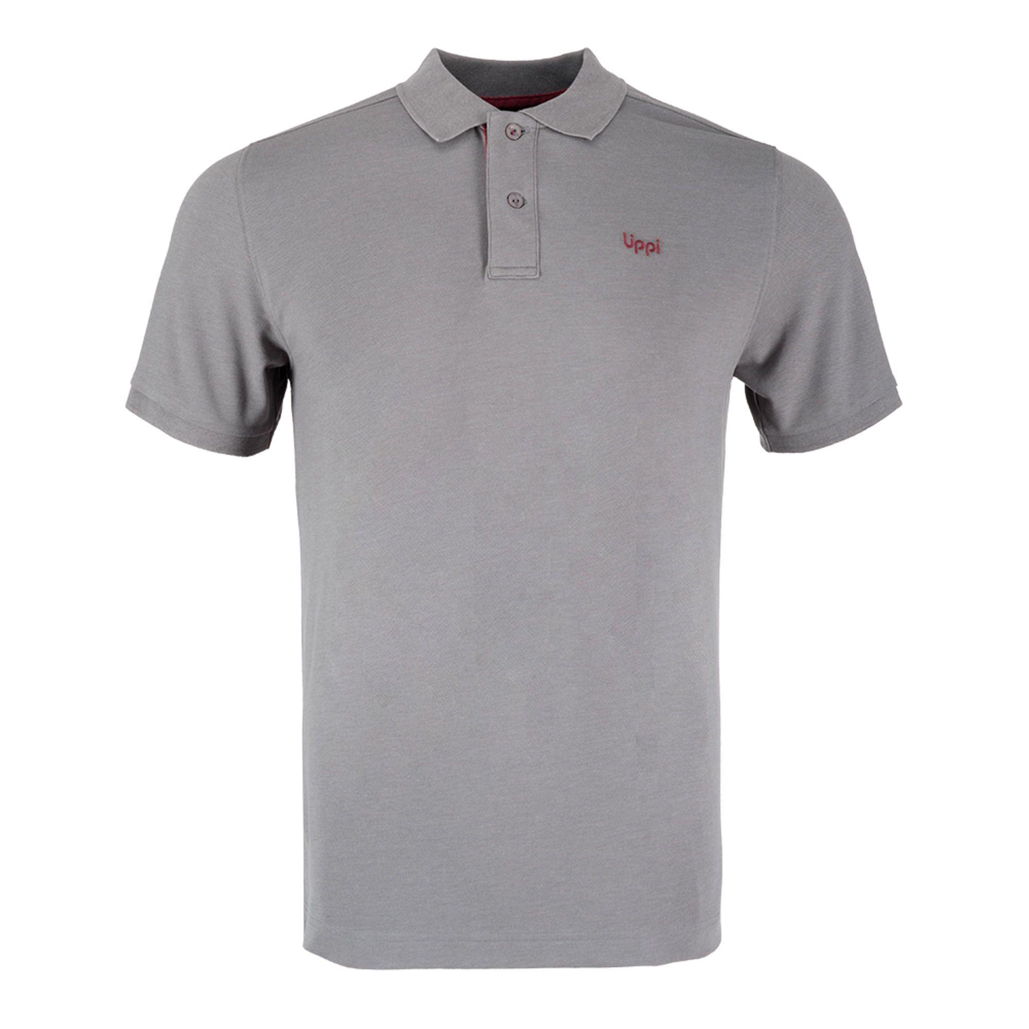 Polera Hombre First Class Elastic Polo Melange Gris Claro Lippi I19-0