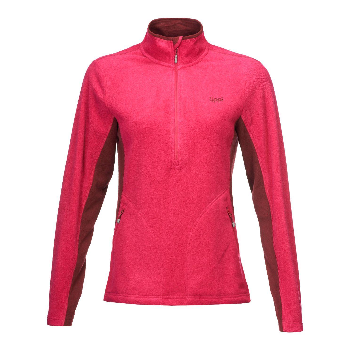 Poleron Mujer Lighter Nano-F 14 Zip Frambuesa Lippi V22-0