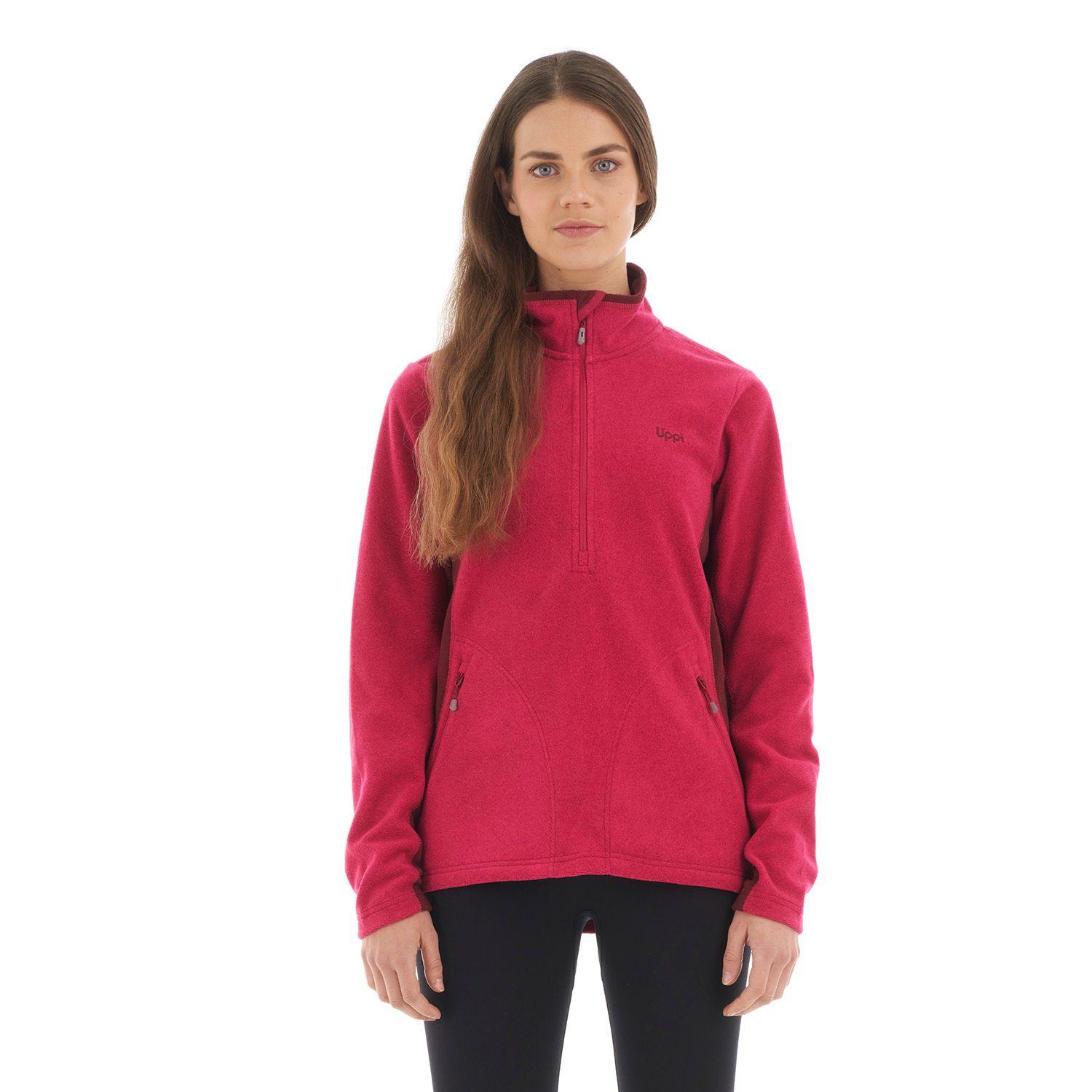 Poleron Mujer Lighter Nano-F 14 Zip Frambuesa Lippi V22-1