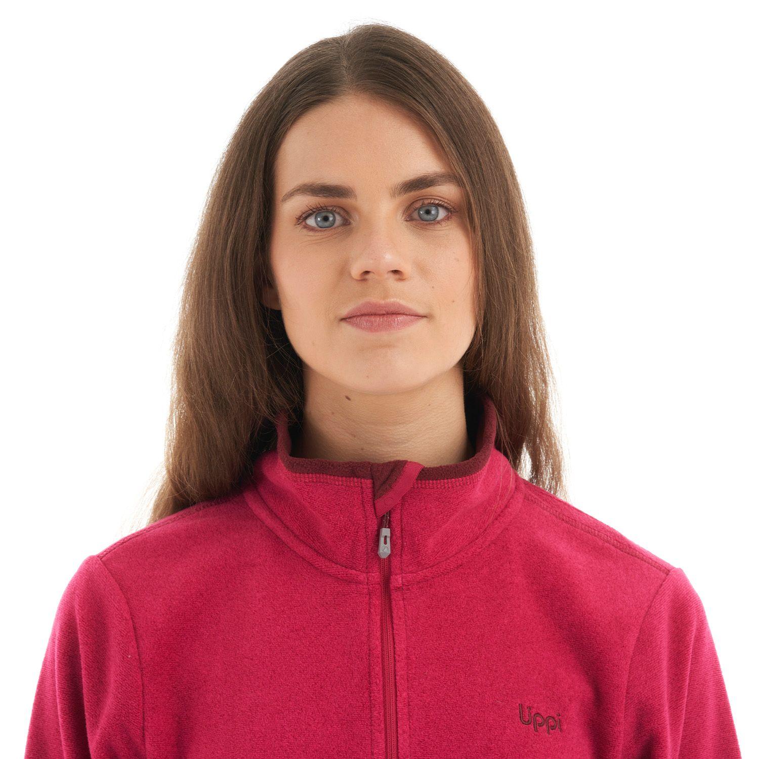 Poleron Mujer Lighter Nano-F 14 Zip Frambuesa Lippi V22-6