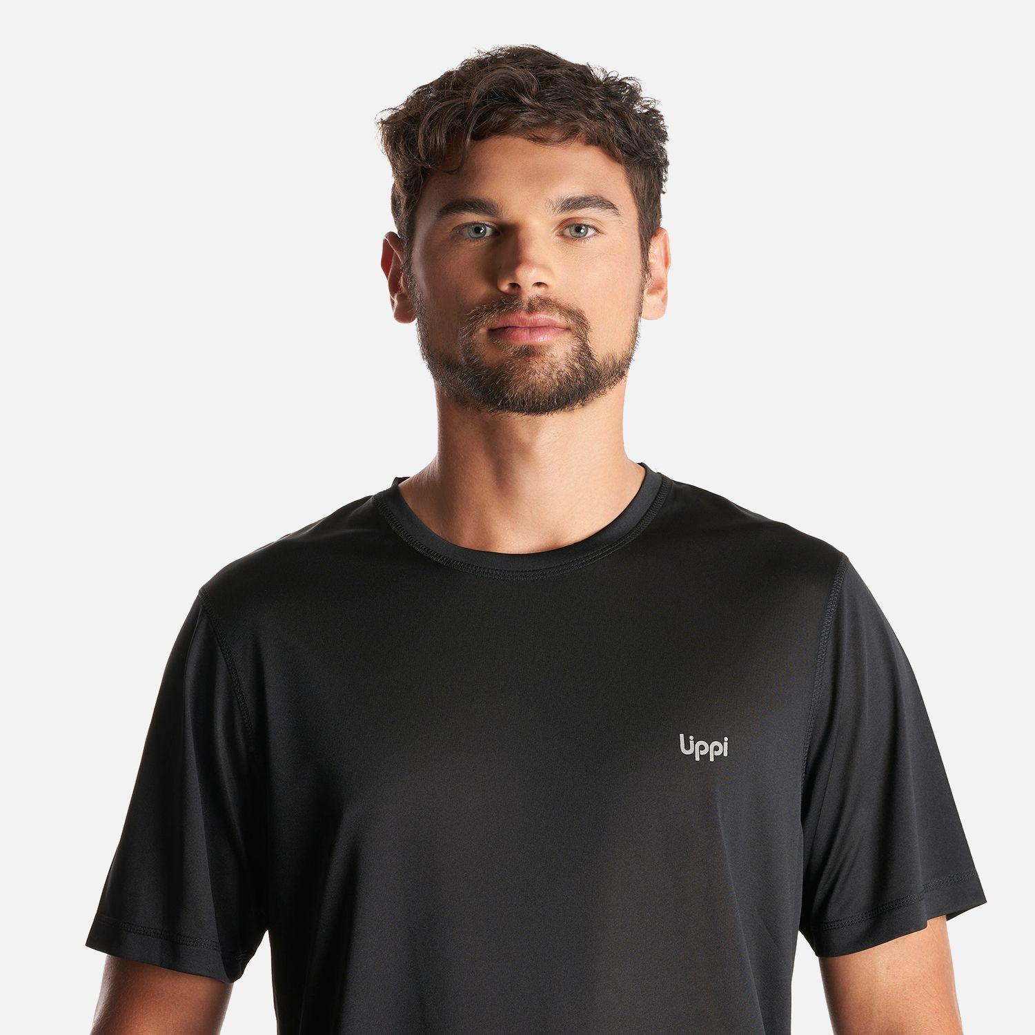 Polera Hombre Core Q-Dry T-Shirt Negro Lippi I23-4