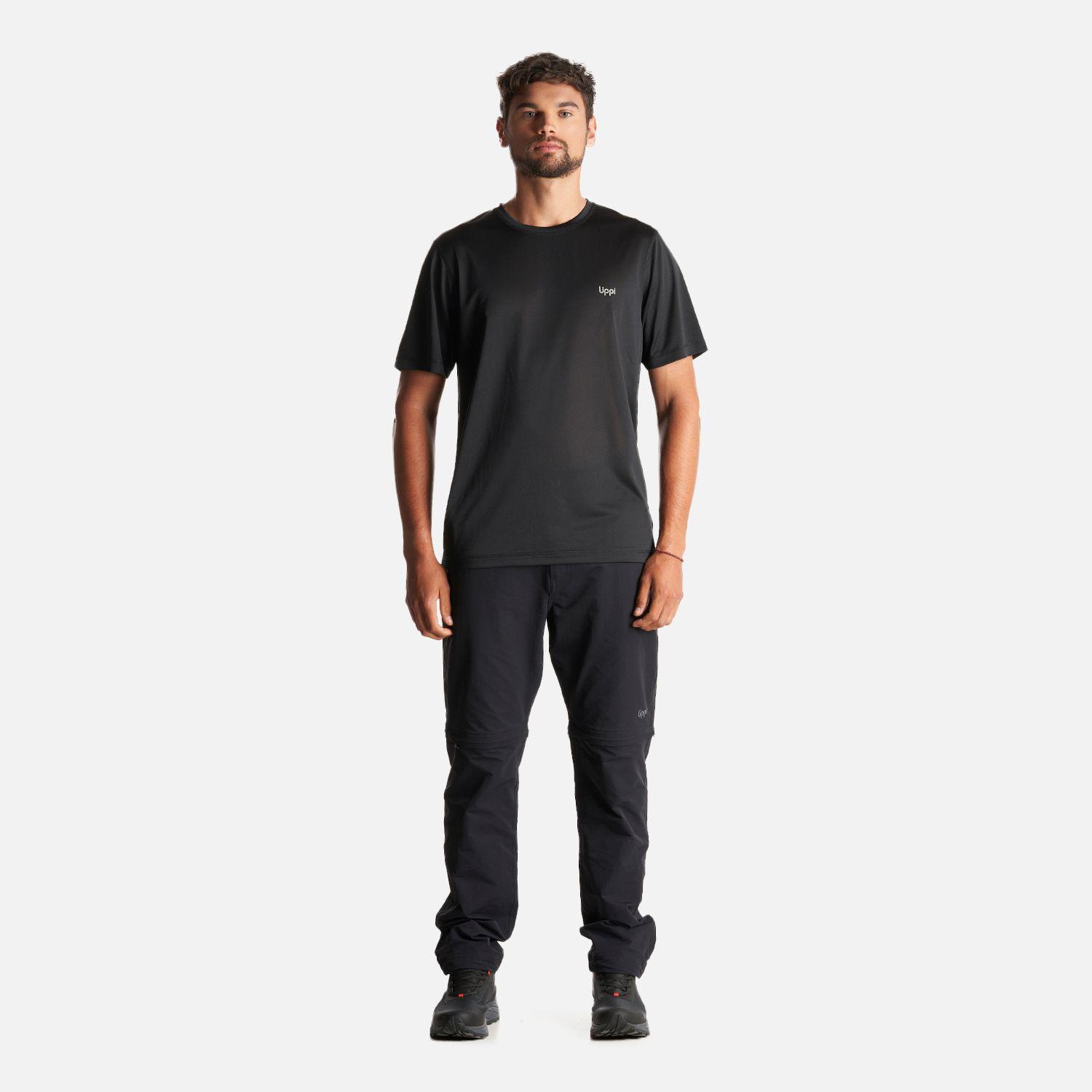 Polera Hombre Core Q-Dry T-Shirt Negro Lippi I23-5