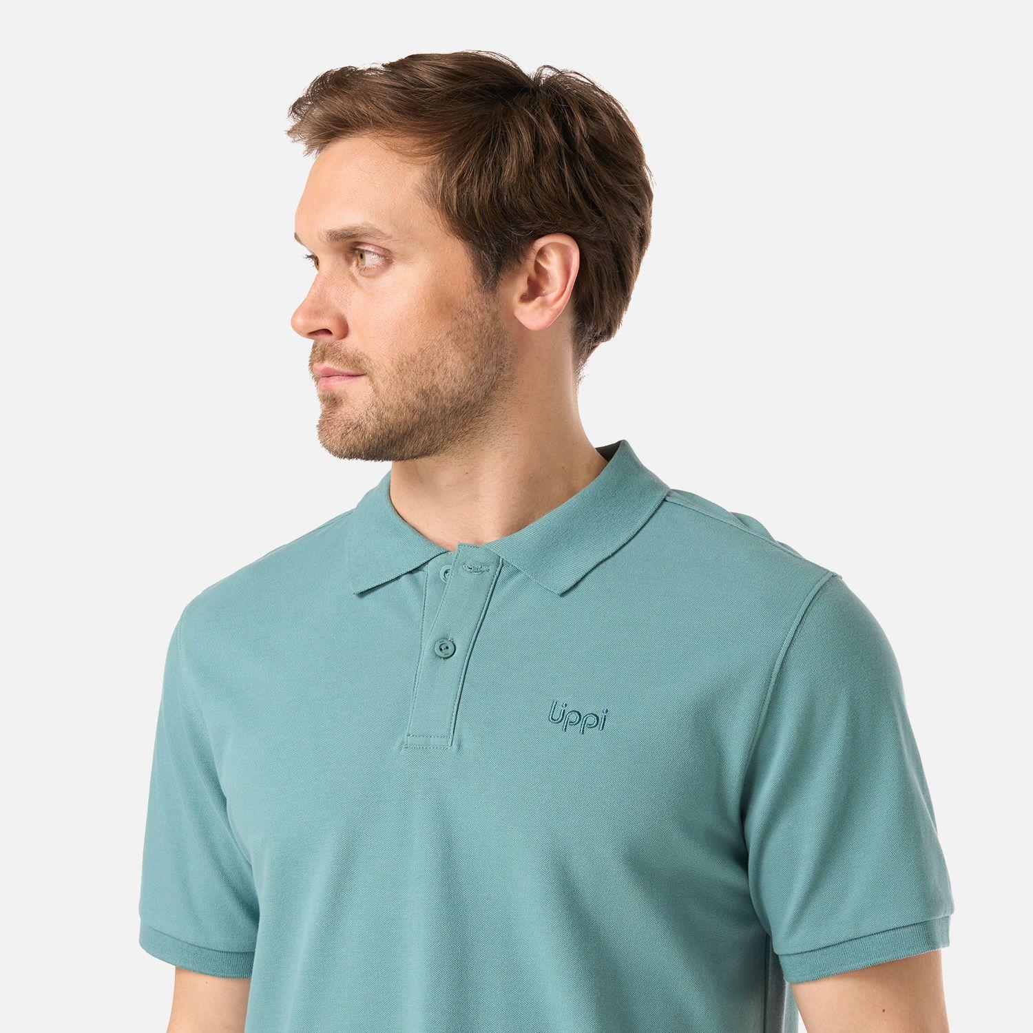 Polera Hombre First Class Elastic Polo Turquesa Lippi V26-3