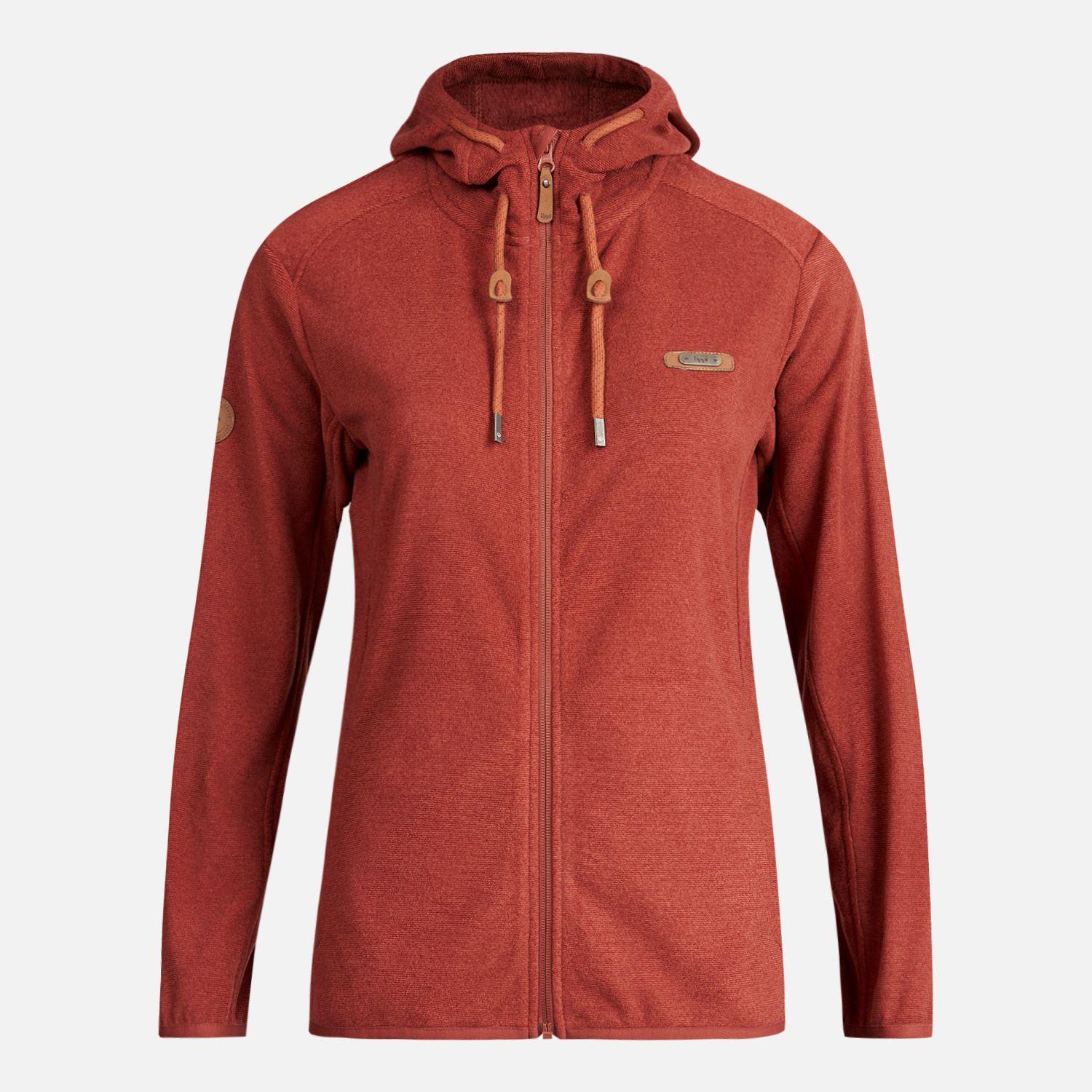 Poleron Teen Girl Stripes Nano-F Full Zip Hoody Terracota Lippi I23-0