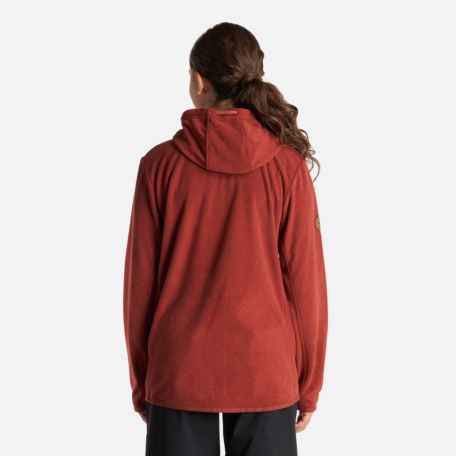 Poleron Teen Girl Stripes Nano-F Full Zip Hoody Terracota Lippi I23-3